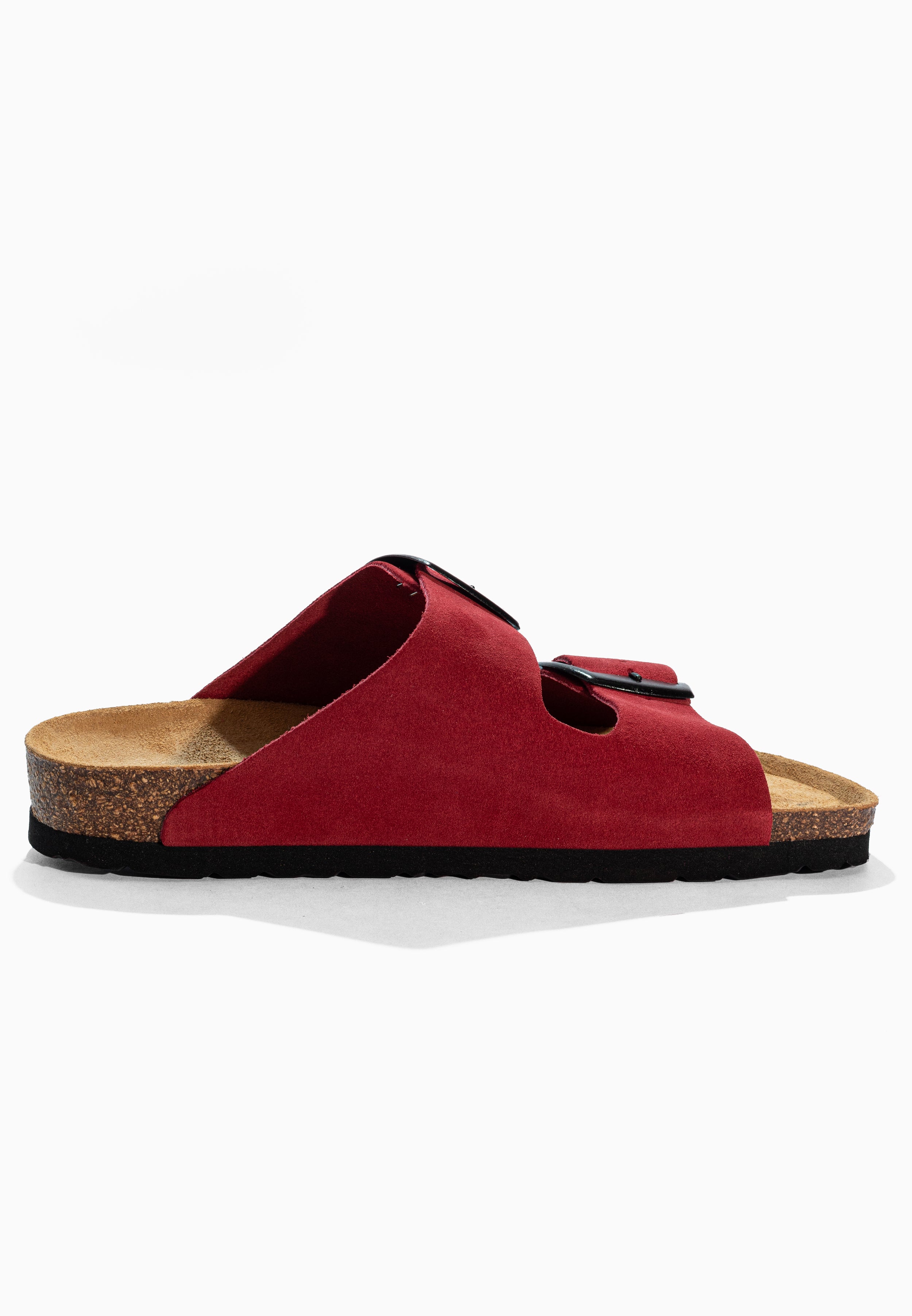 Alicante Red Suede Leather Sandals