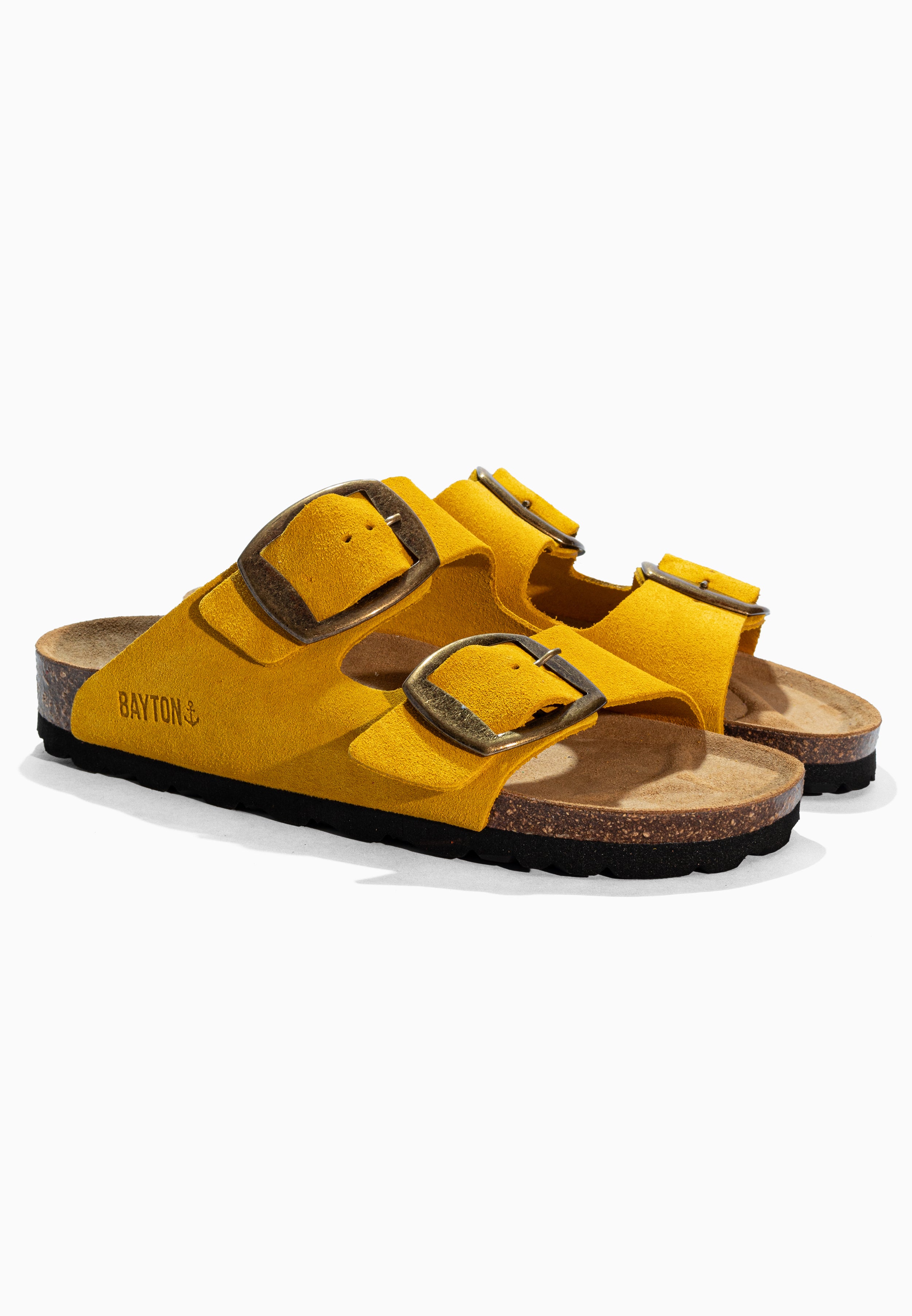 Alicante Yellow Suede Leather Sandals