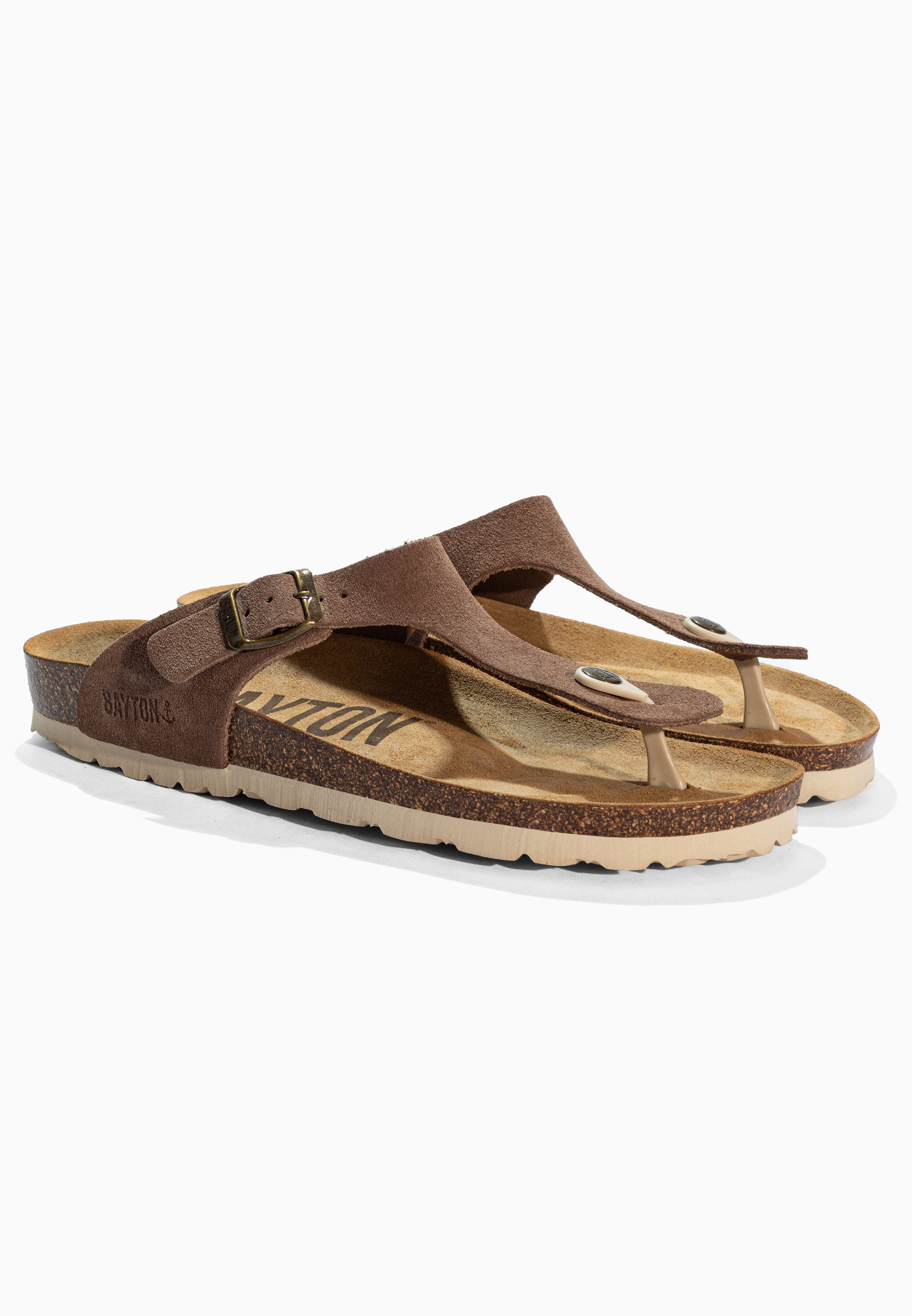 Beige Suede Leather Mercure Sandals