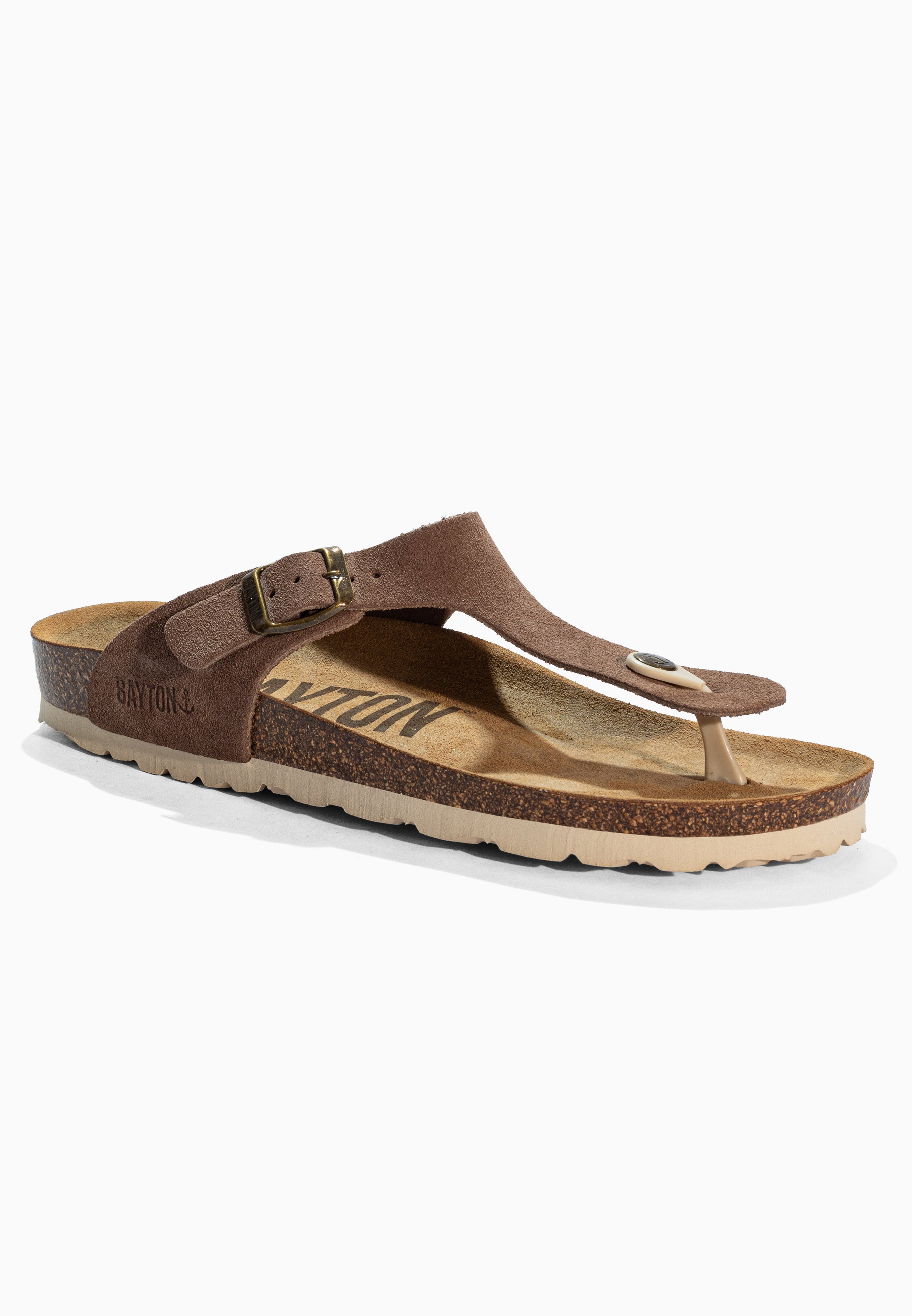 Beige Suede Leather Mercure Sandals