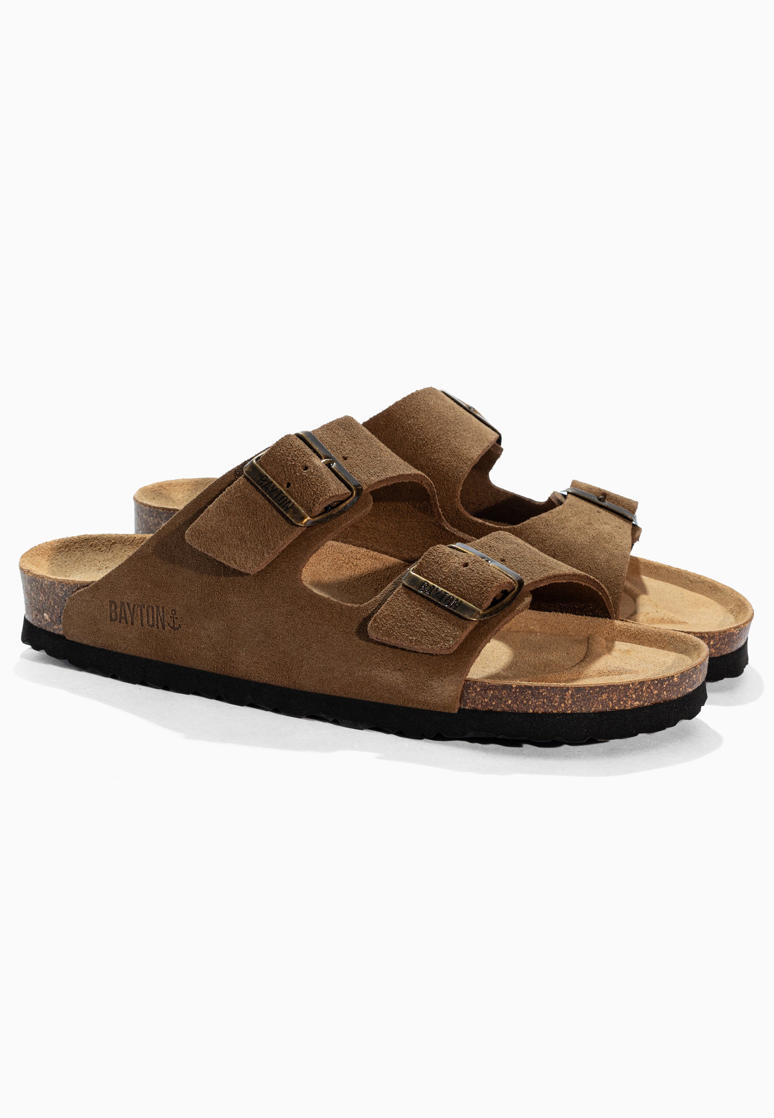 Atlas Brown Suede Leather Sandals