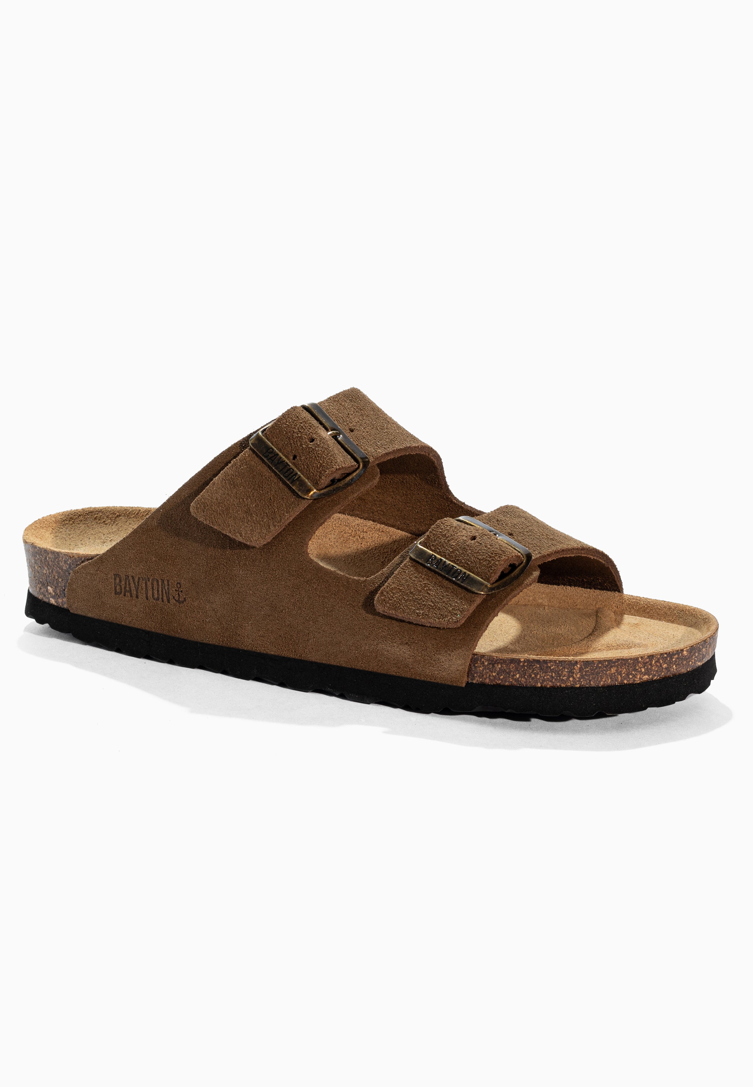 Atlas Brown Suede Leather Sandals