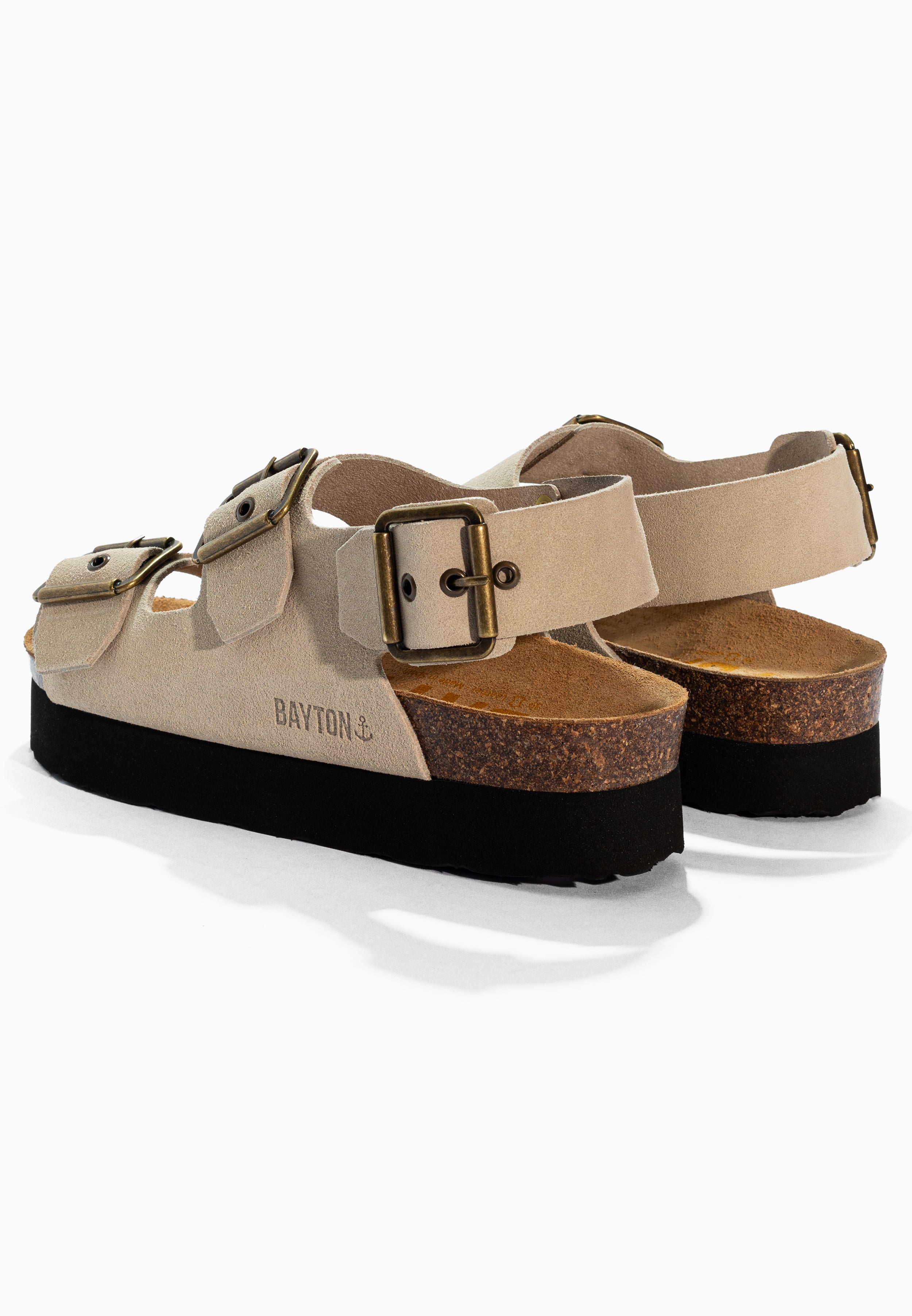 Rosa Beige Suede Leather Sandals