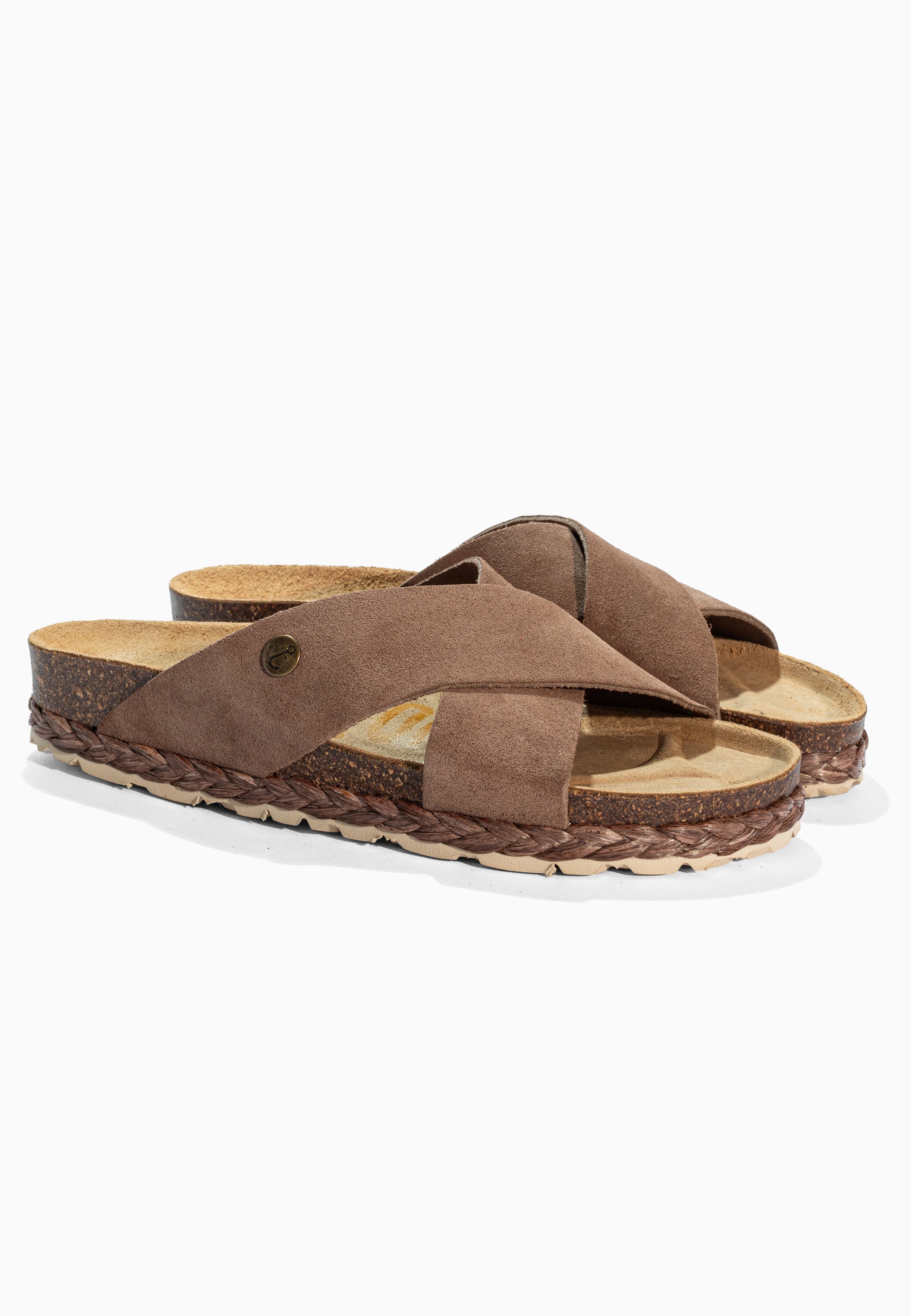 Burgos Beige Suede Leather Sandals