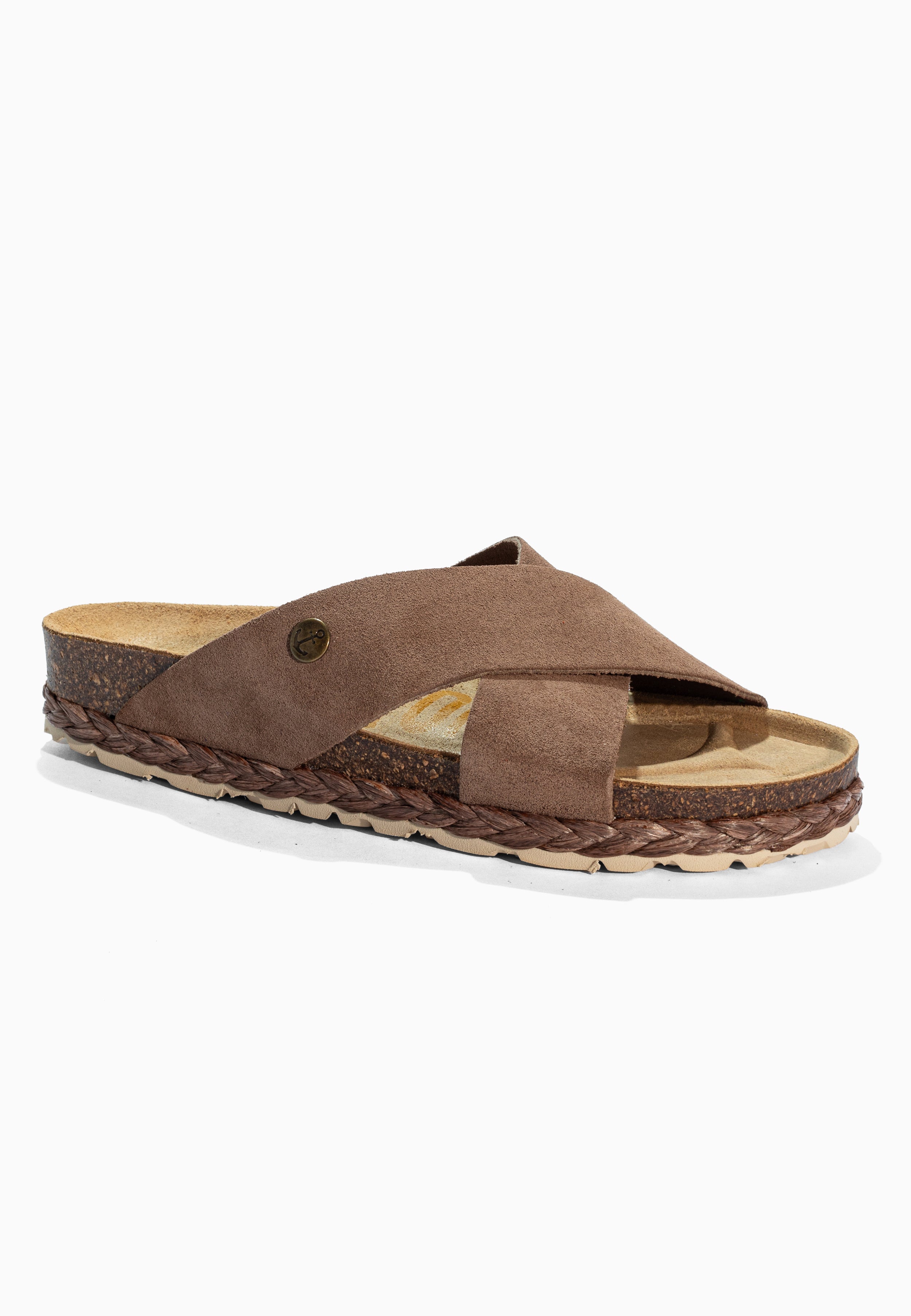 Burgos Beige Suede Leather Sandals