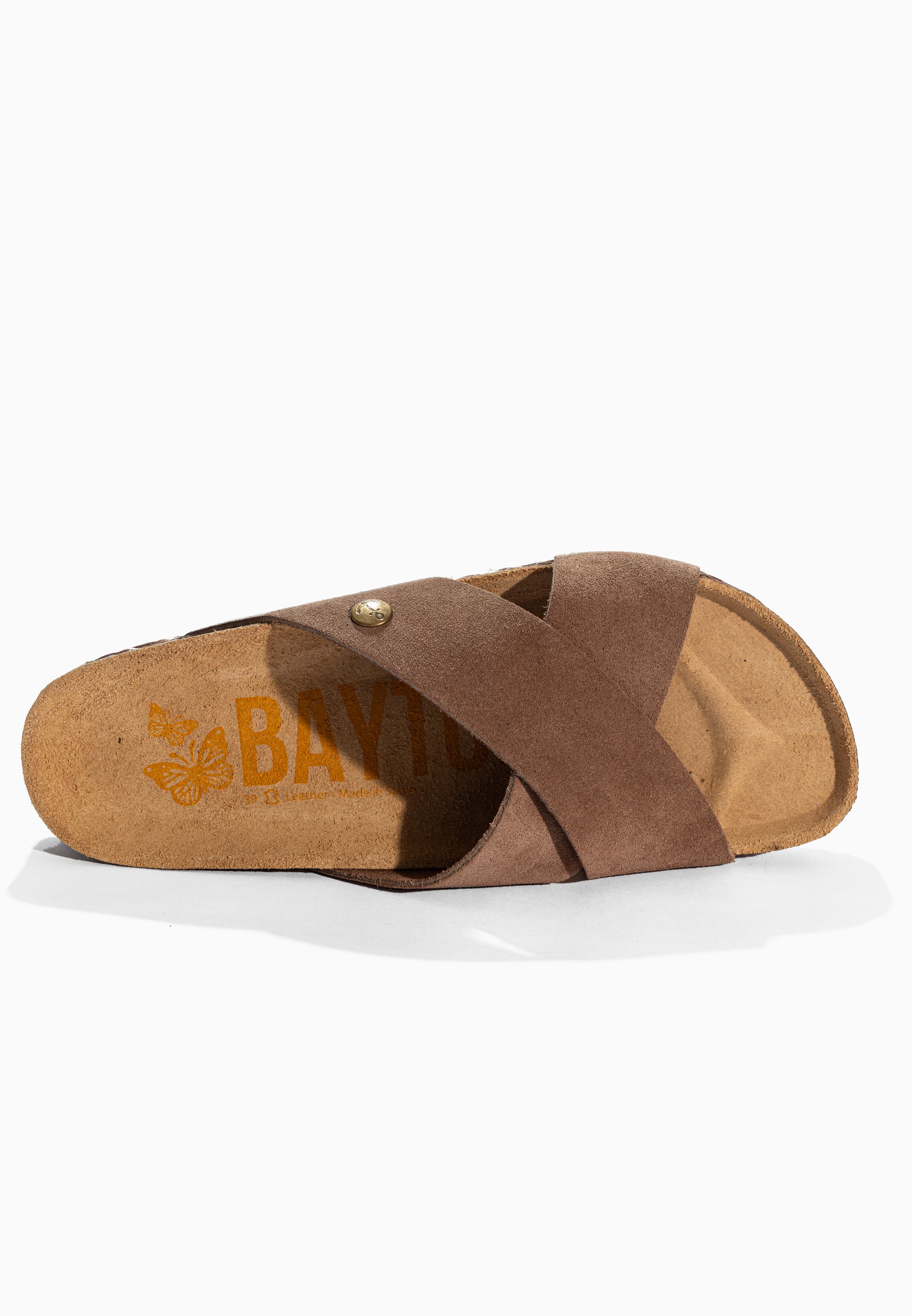 Burgos Beige Suede Leather Sandals