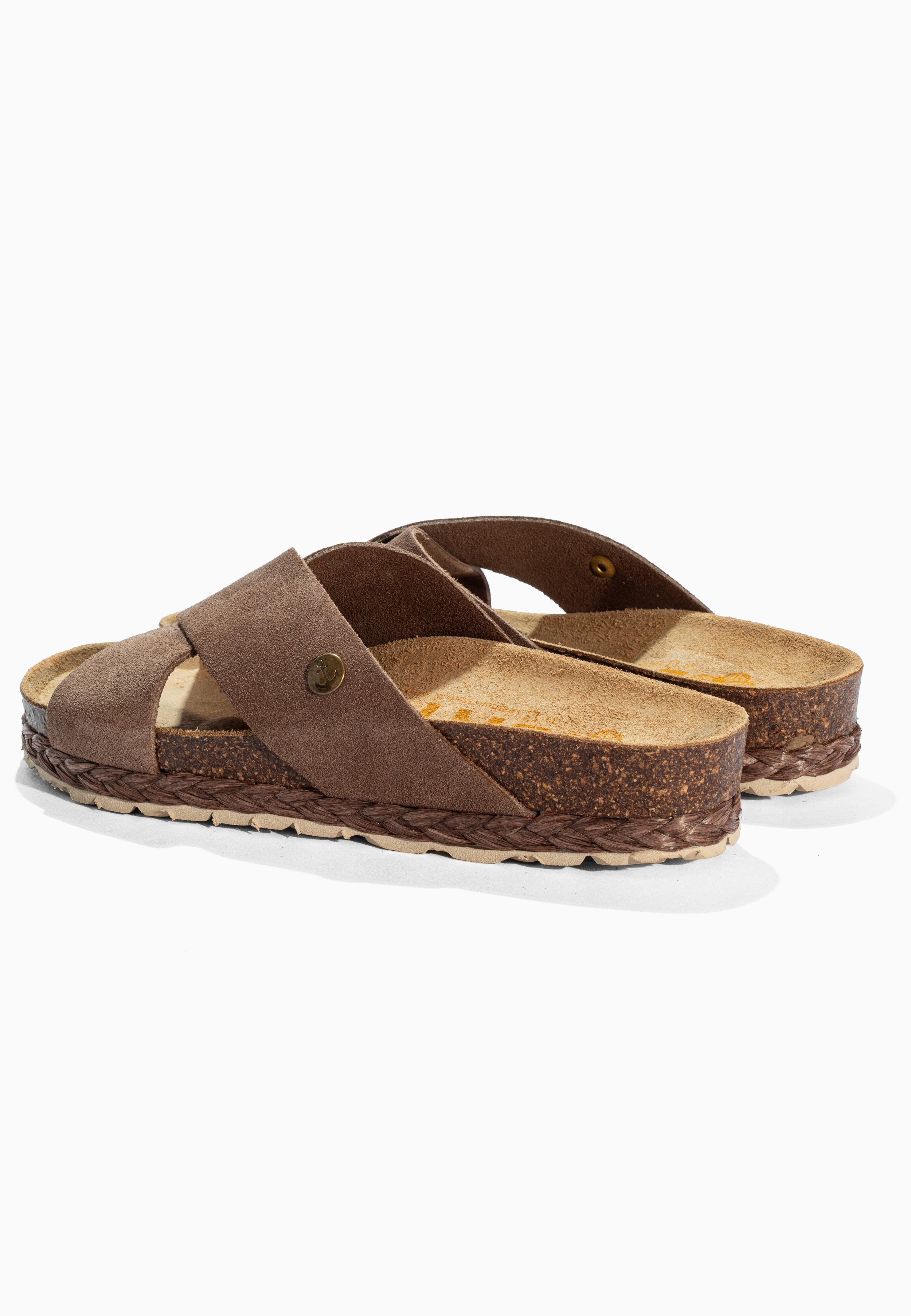 Burgos Beige Suede Leather Sandals