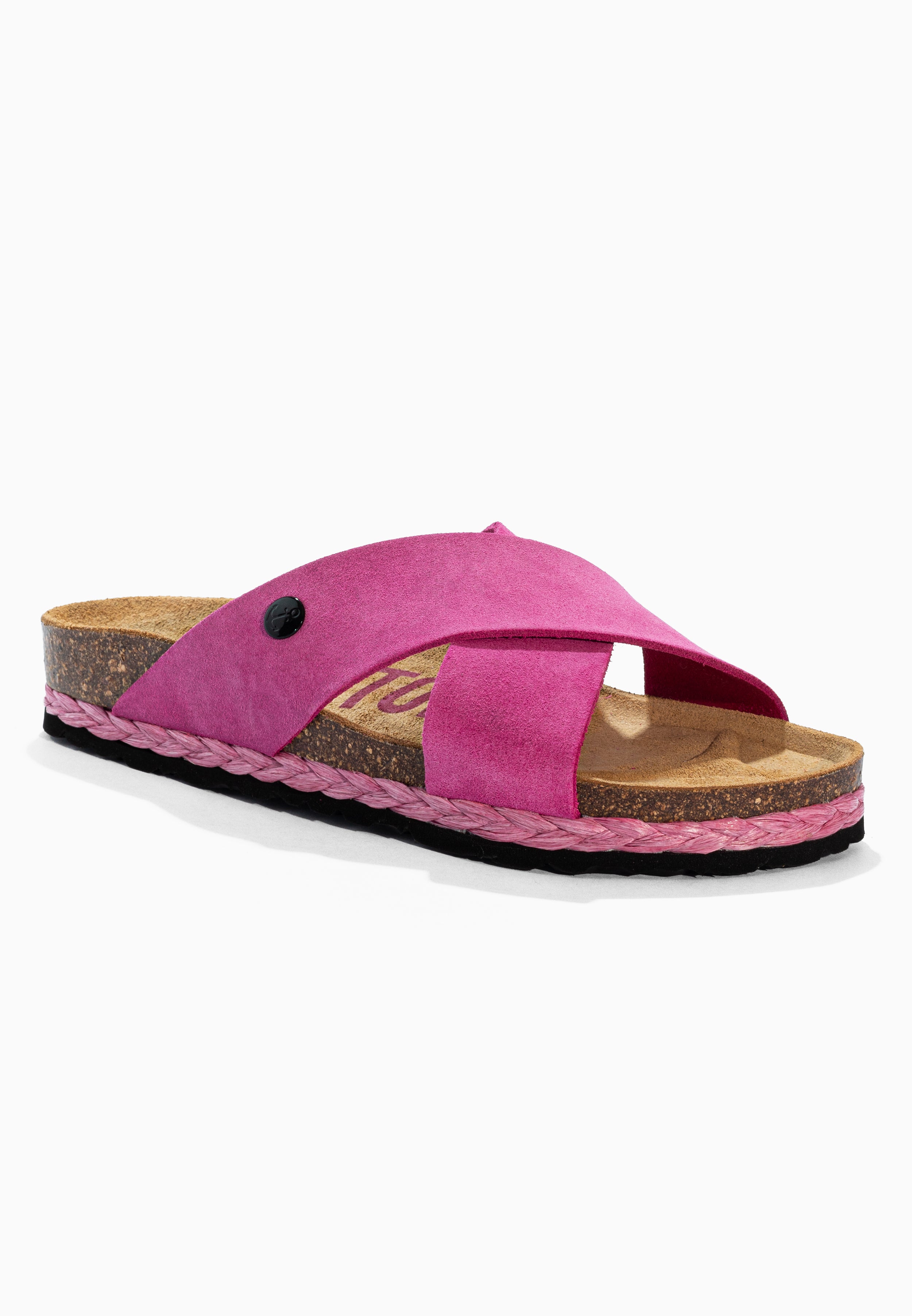 Burgos Pink Suede Leather Sandals