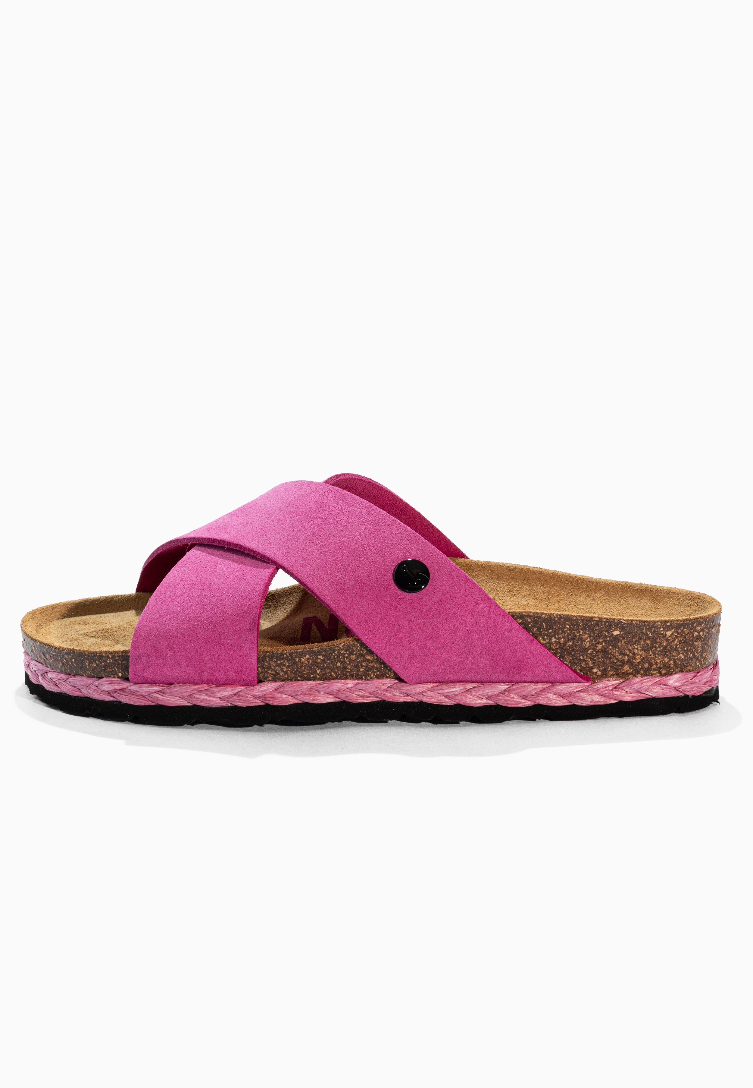 Burgos Pink Suede Leather Sandals