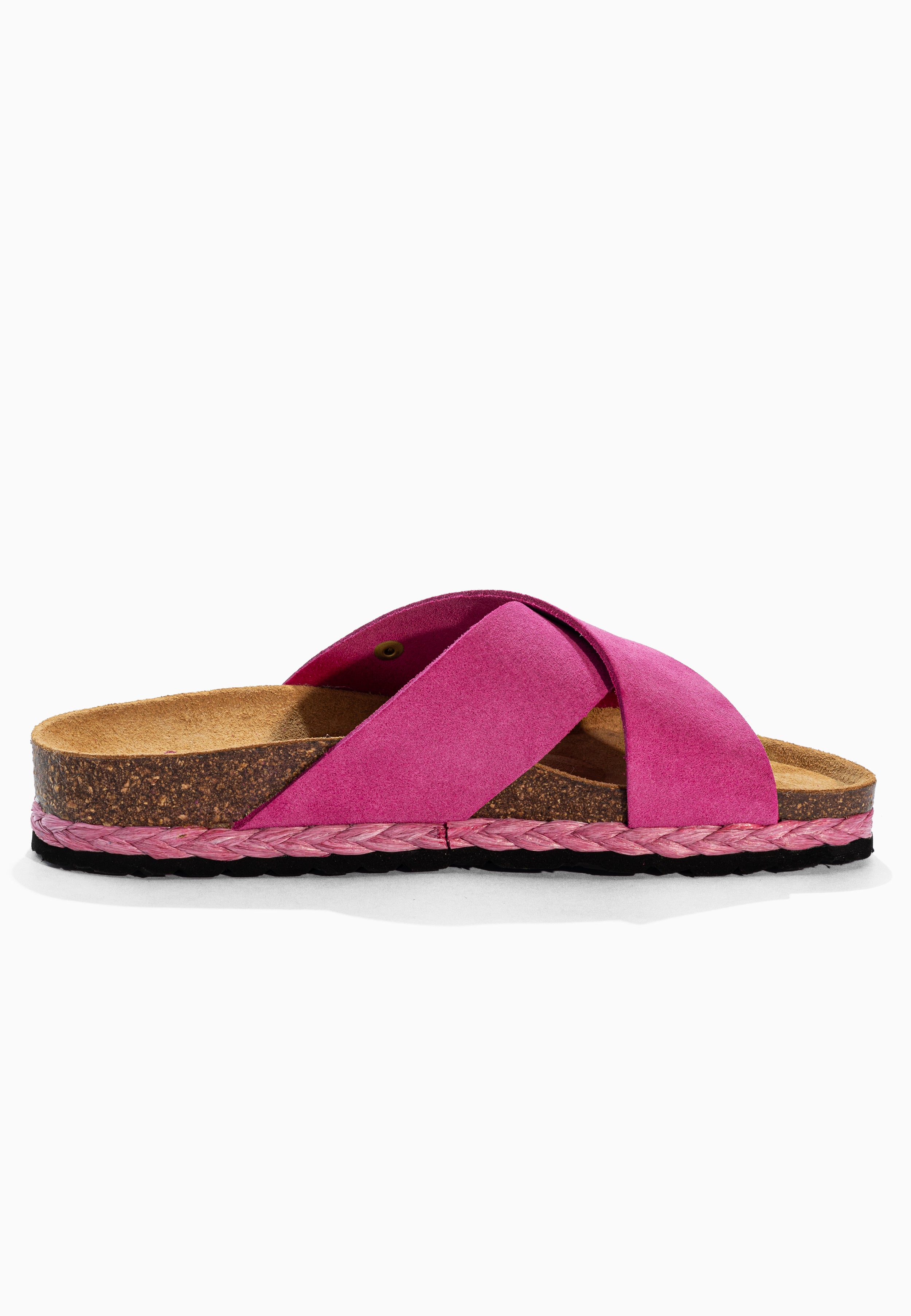 Burgos Pink Suede Leather Sandals