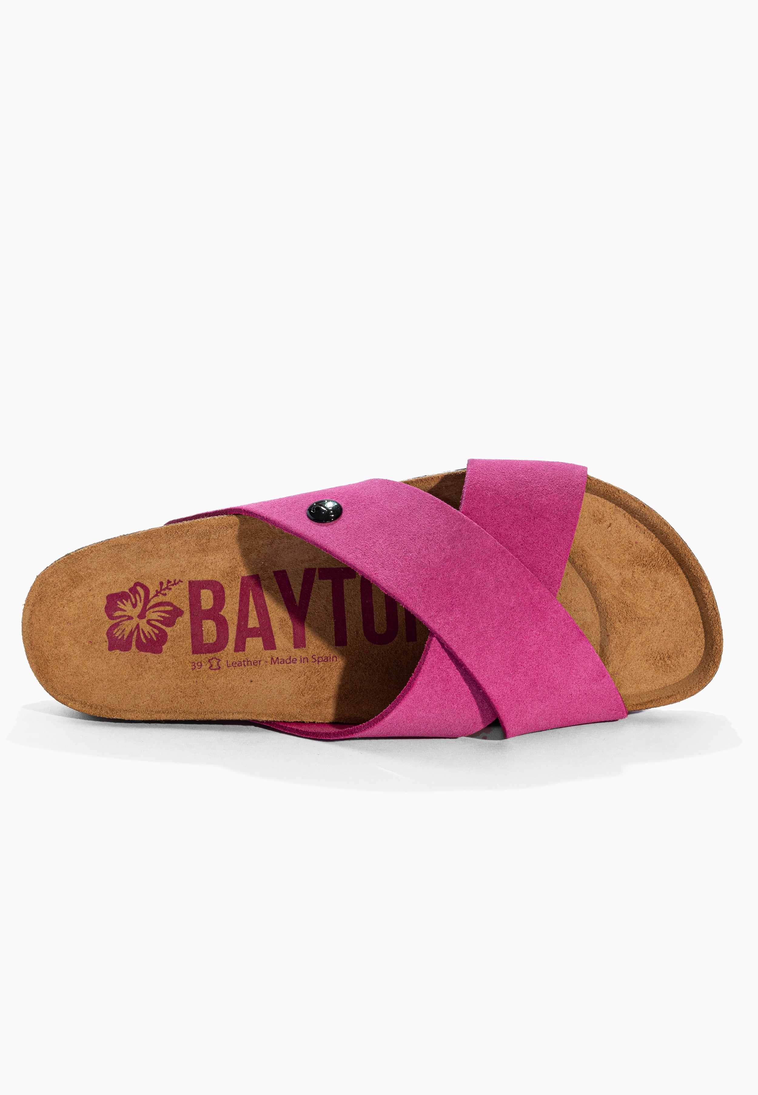 Burgos Pink Suede Leather Sandals