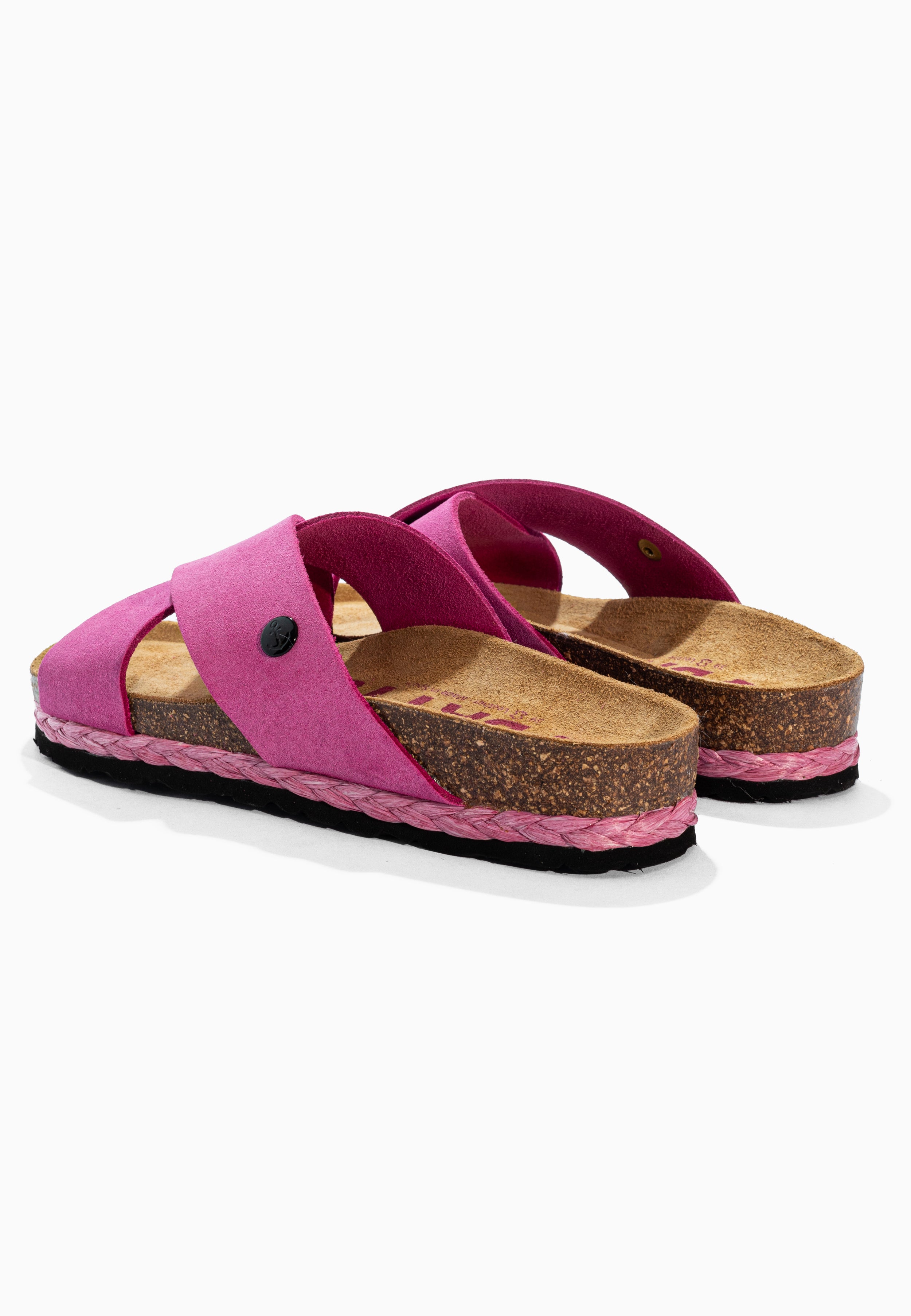 Burgos Pink Suede Leather Sandals