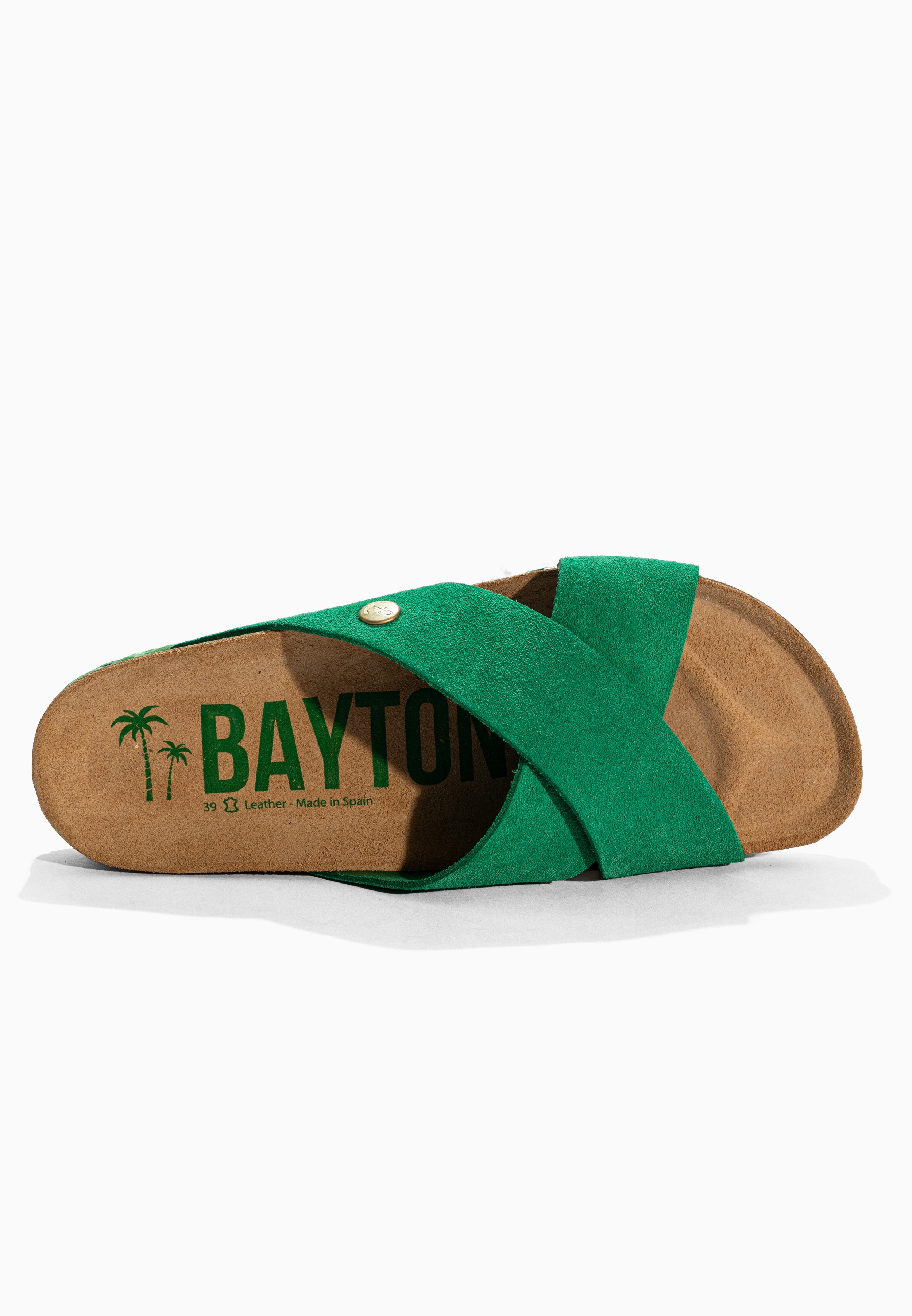 Burgos Green Suede Leather Sandals