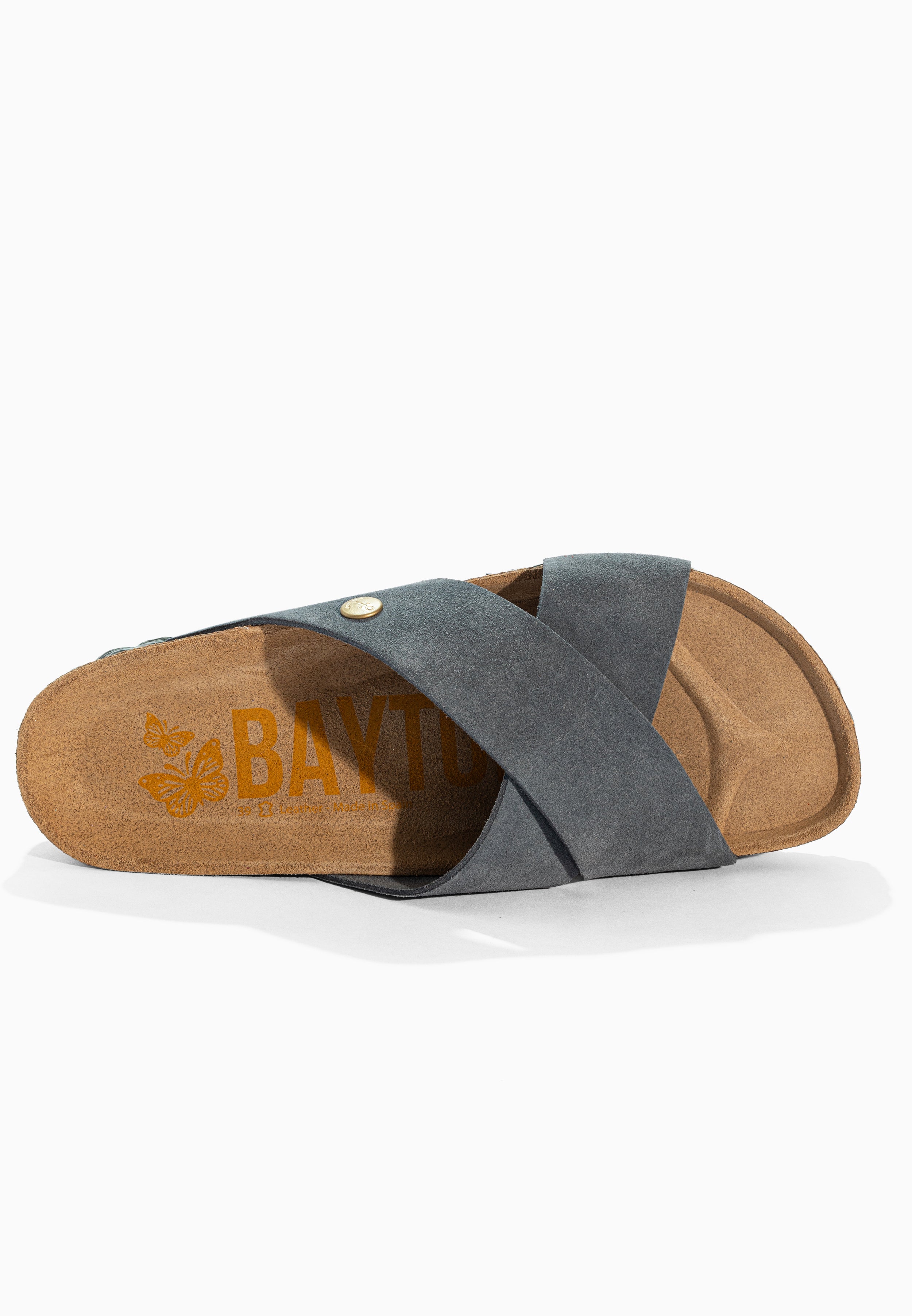 Burgos Gray Suede Leather Sandals