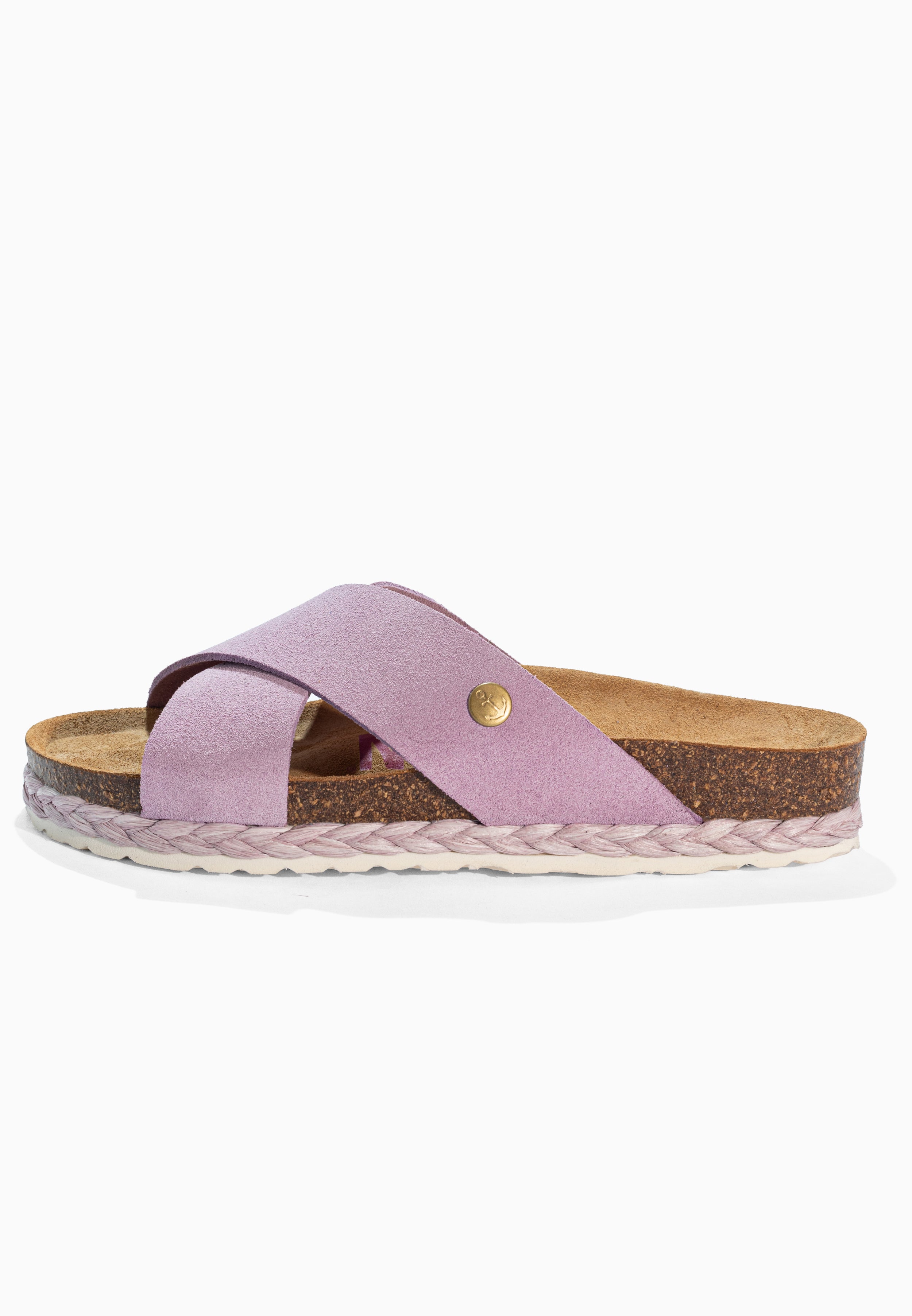 Burgos Lila Suede Leather Sandals