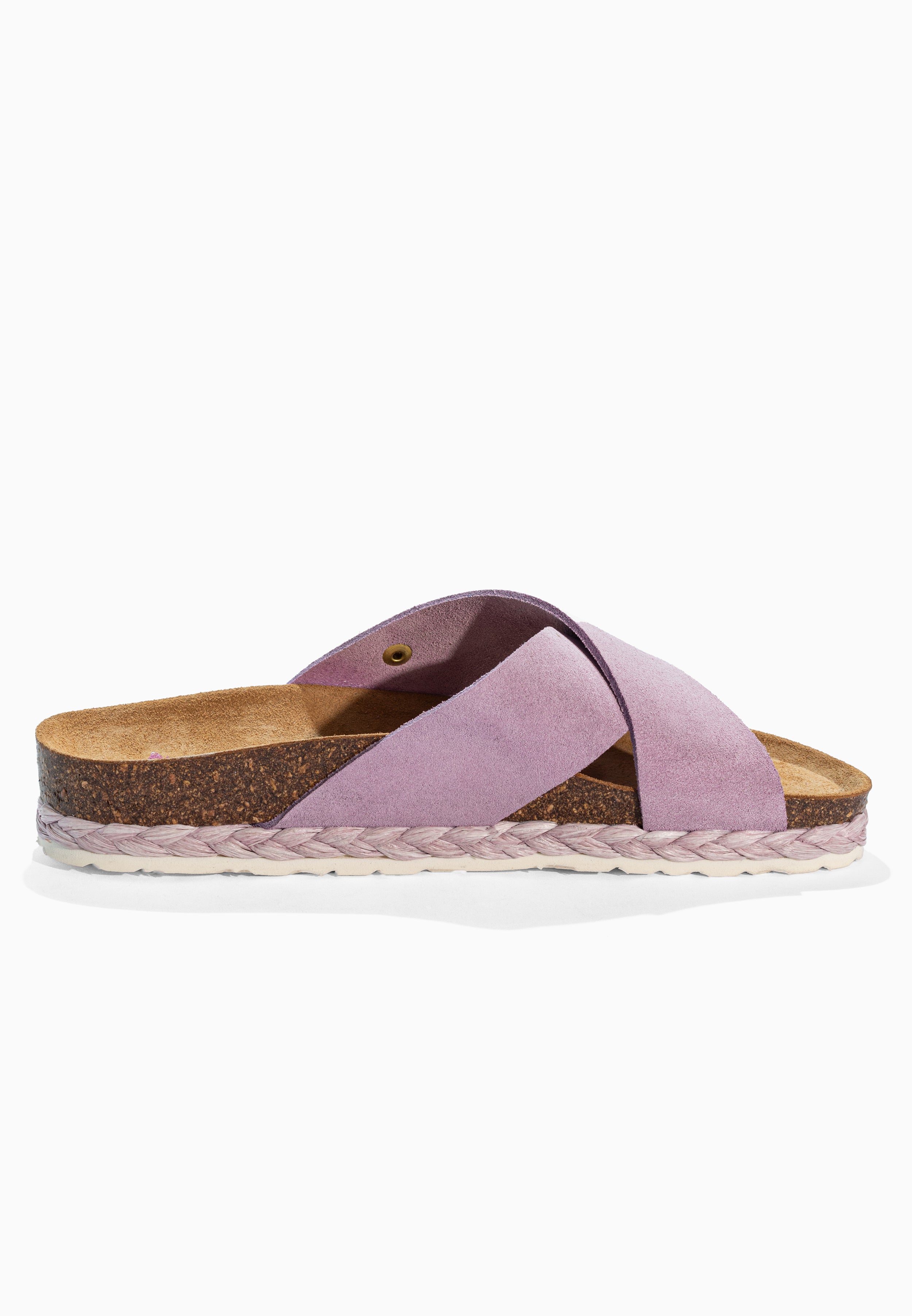 Burgos Lila Suede Leather Sandals