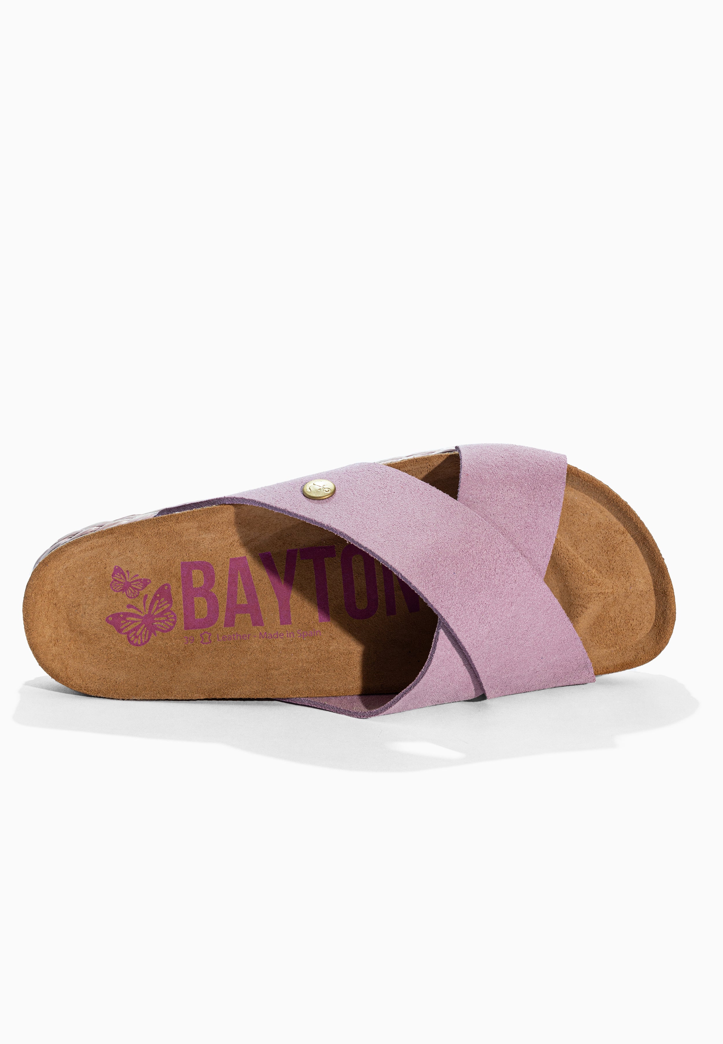 Burgos Lila Suede Leather Sandals