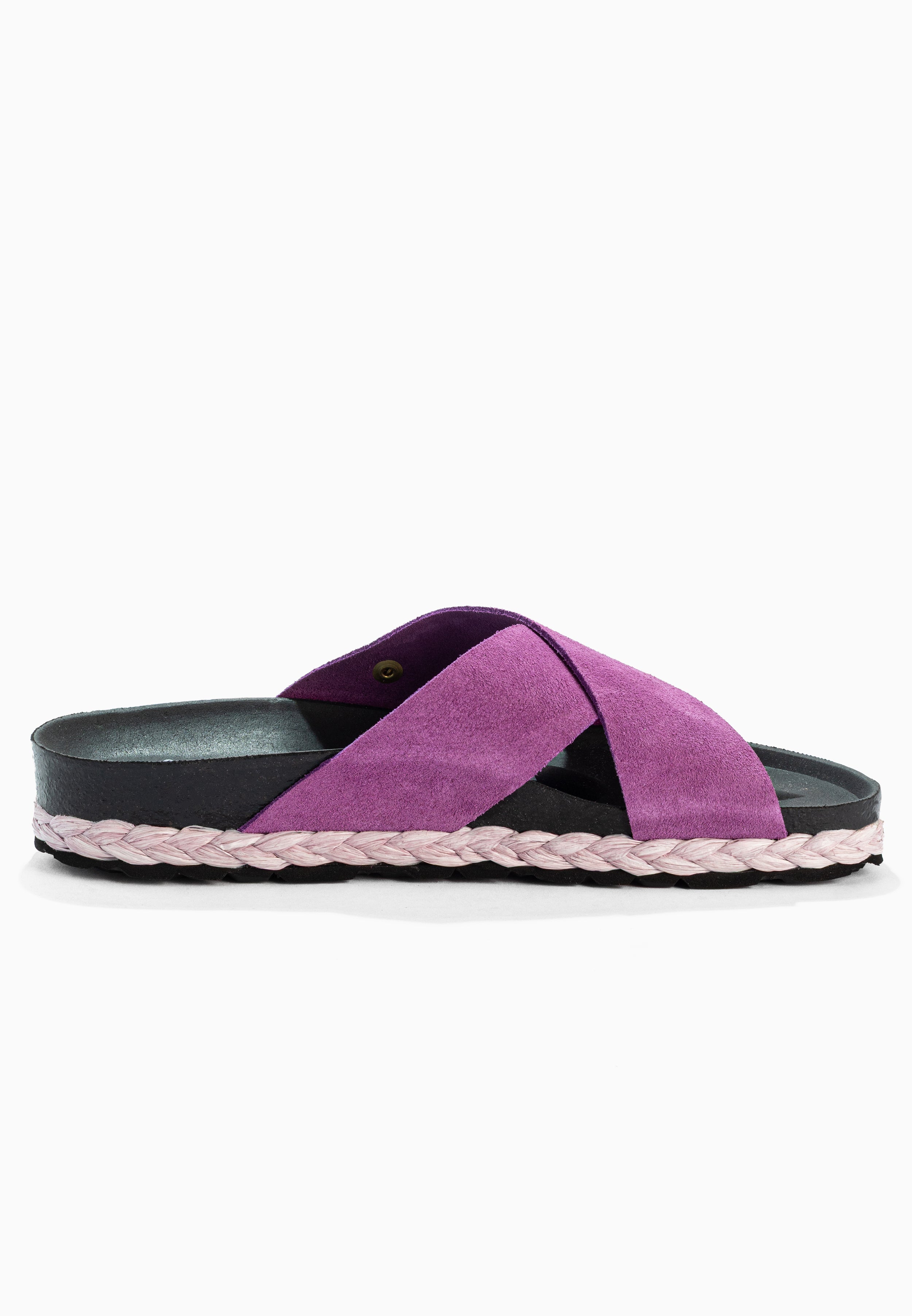 Sandales Burgos Violet en Cuir Suédé