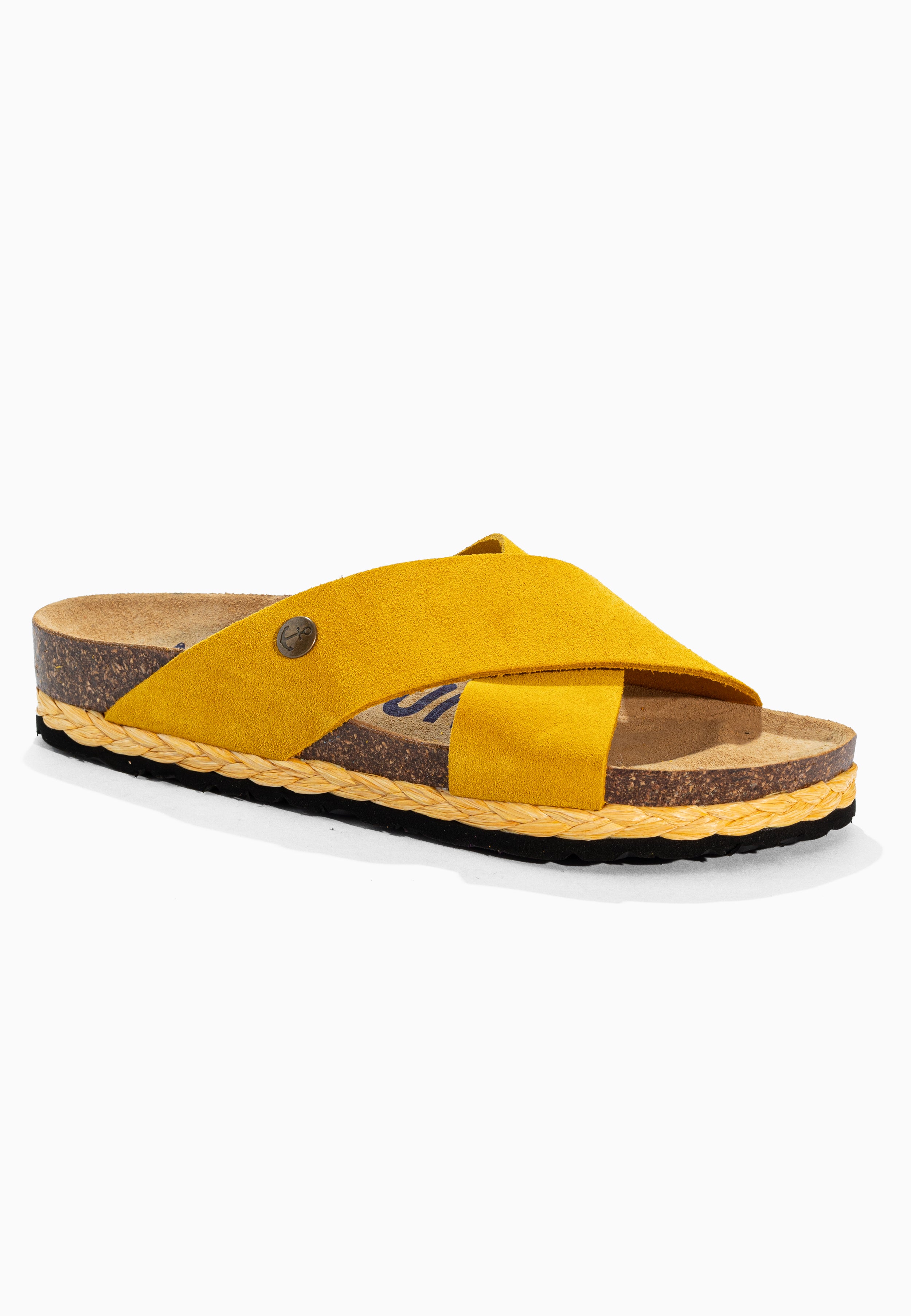 Burgos Yellow Suede Leather Sandals