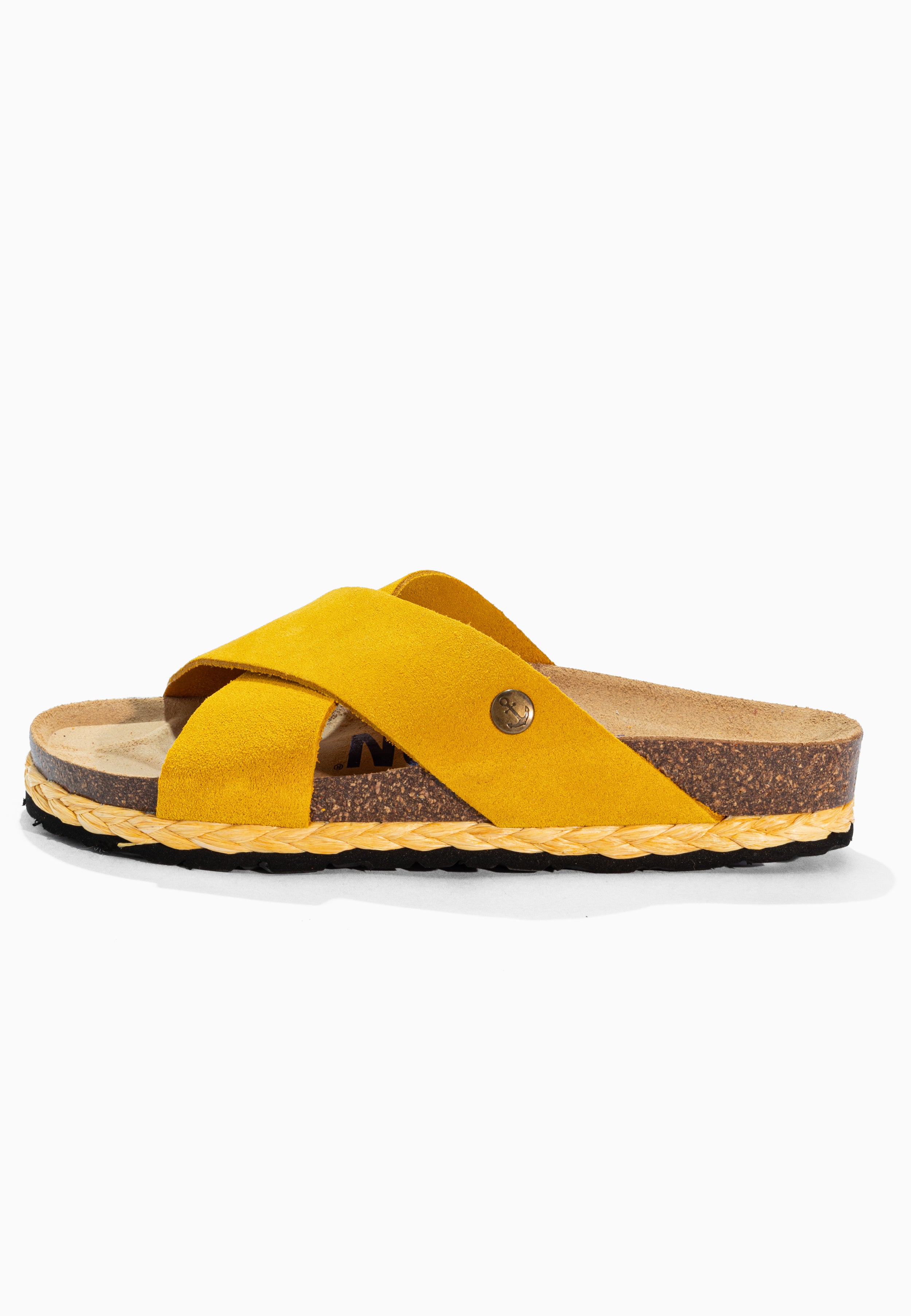 Burgos Yellow Suede Leather Sandals