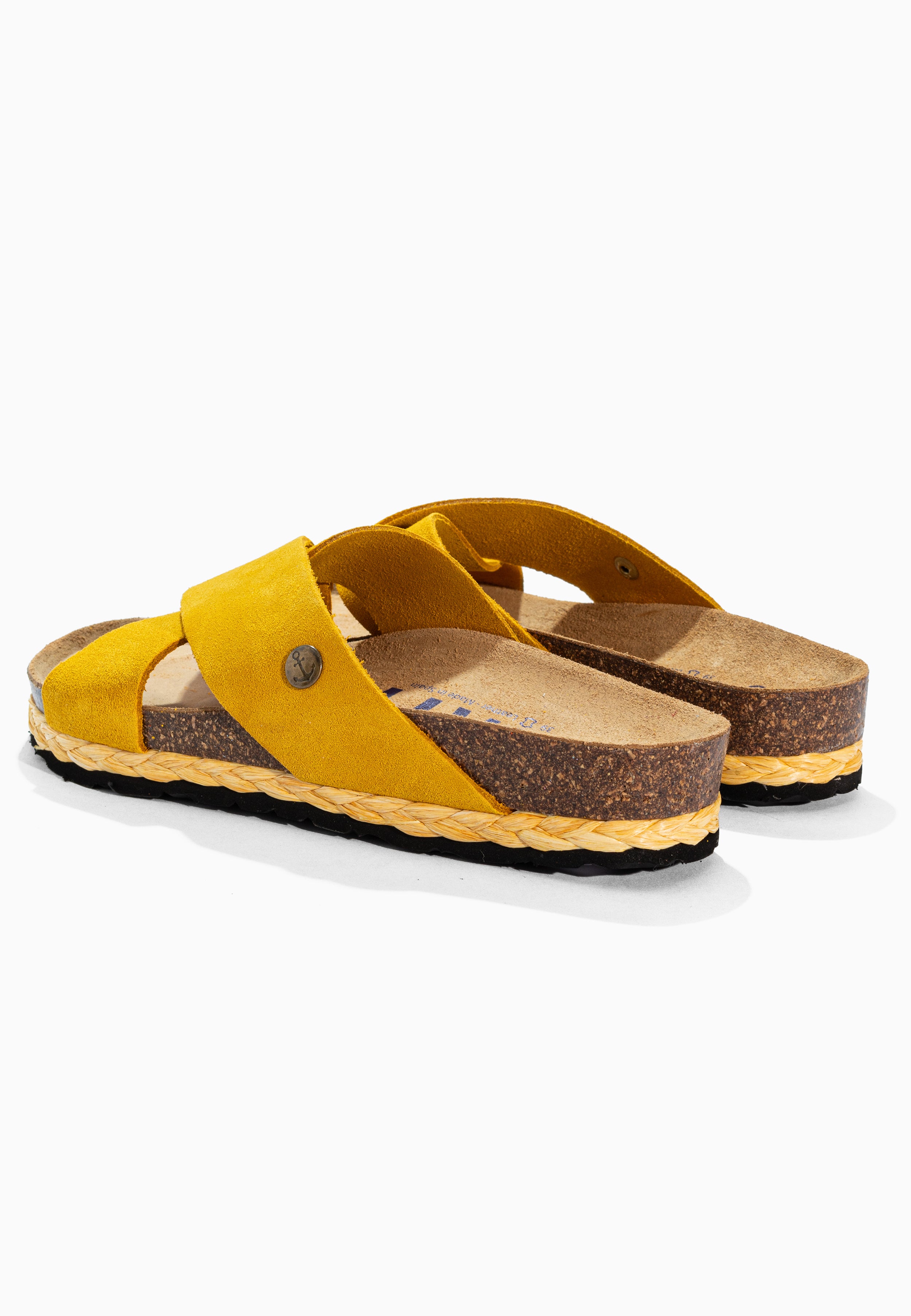 Burgos Yellow Suede Leather Sandals