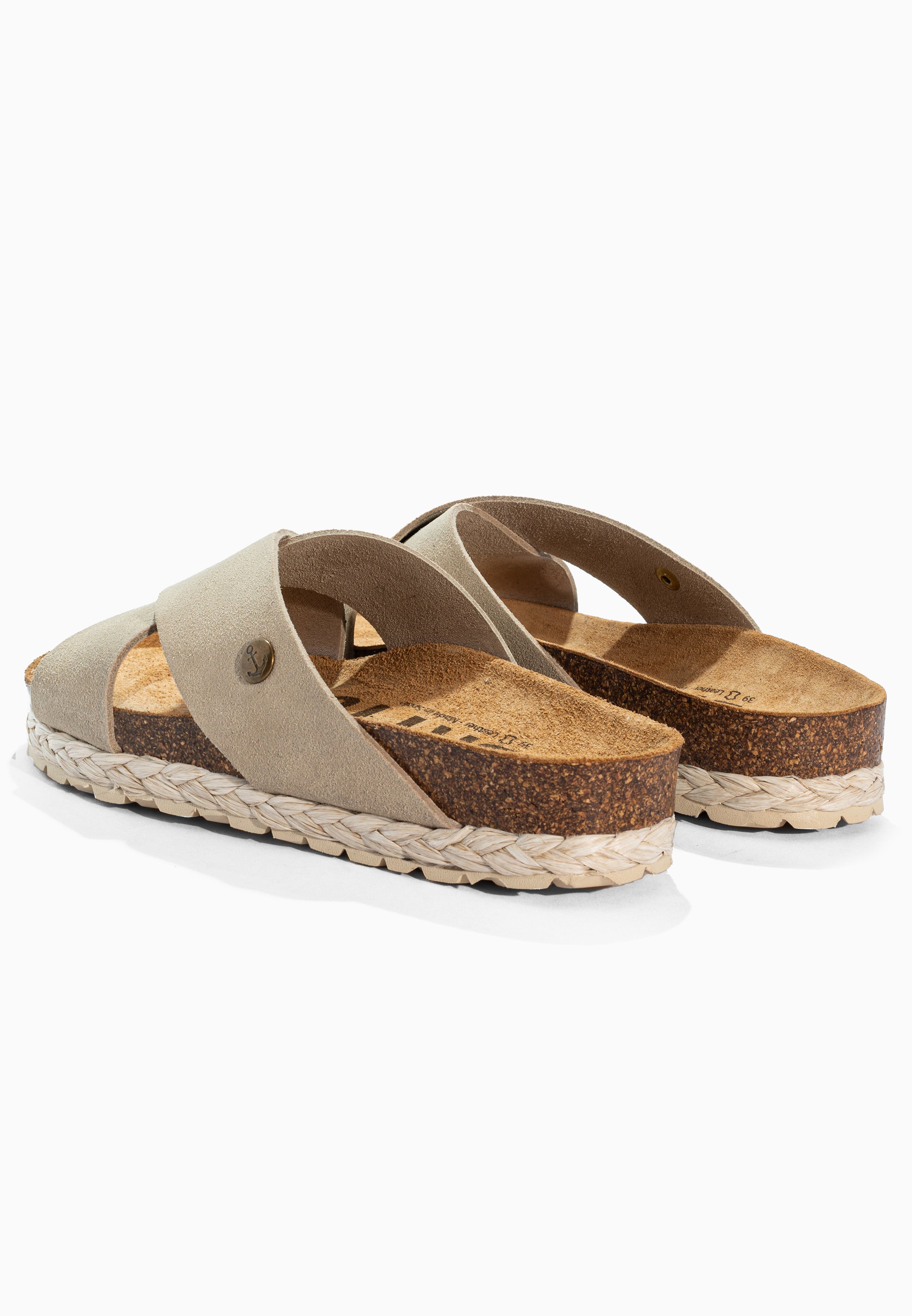 Burgos Beige Suede Leather Sandals