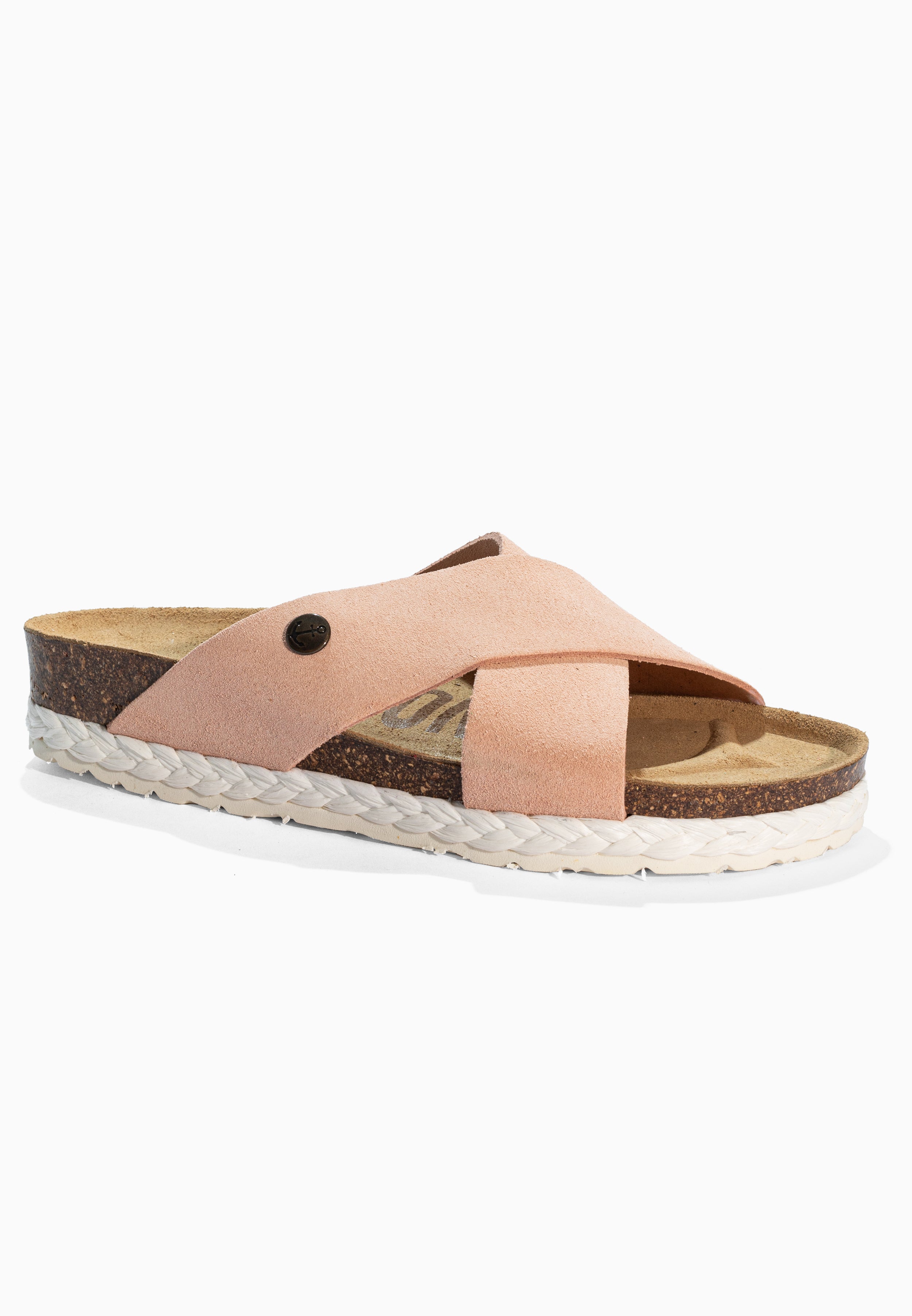 Burgos Peach Suede Leather Sandals