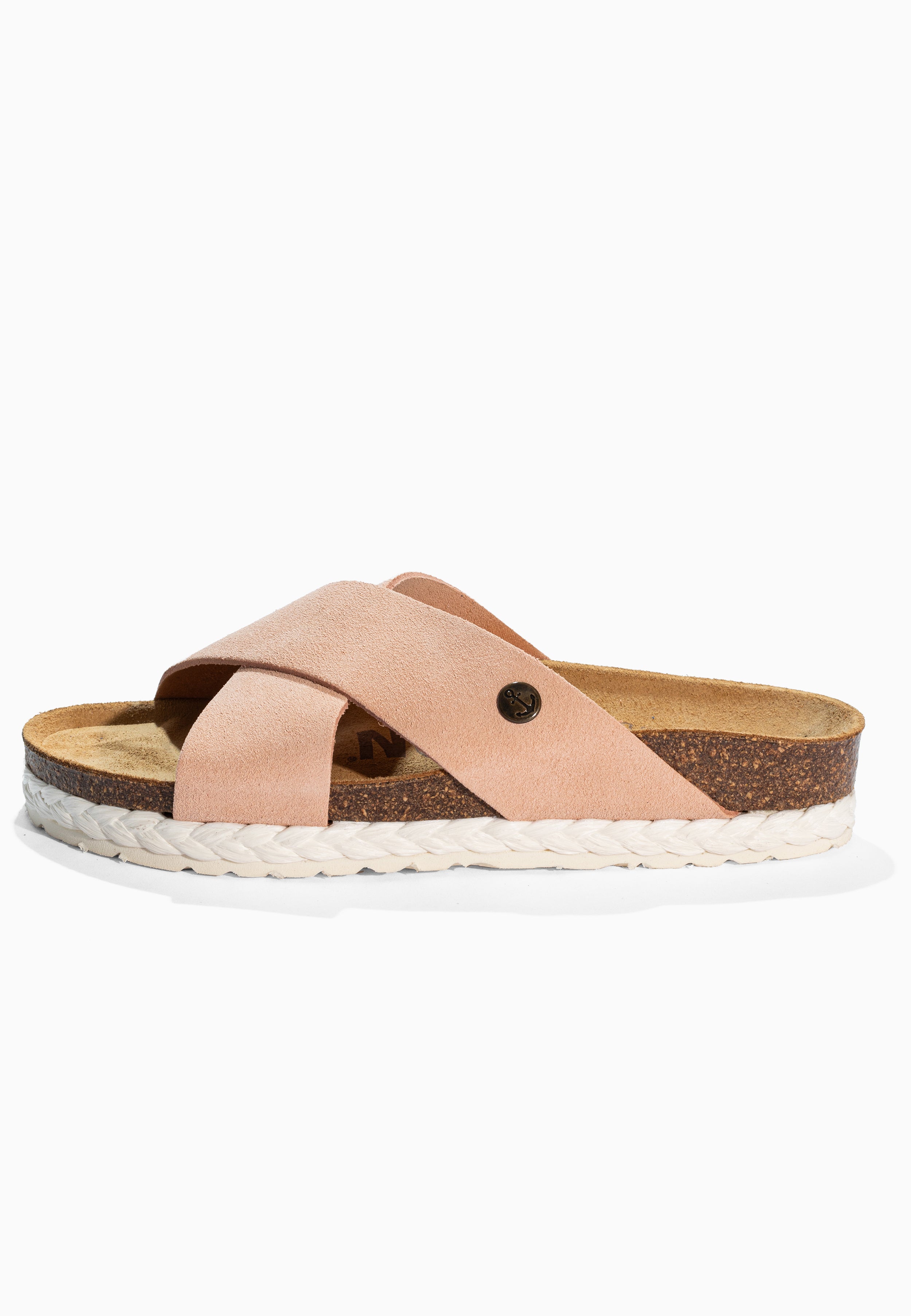 Burgos Peach Suede Leather Sandals