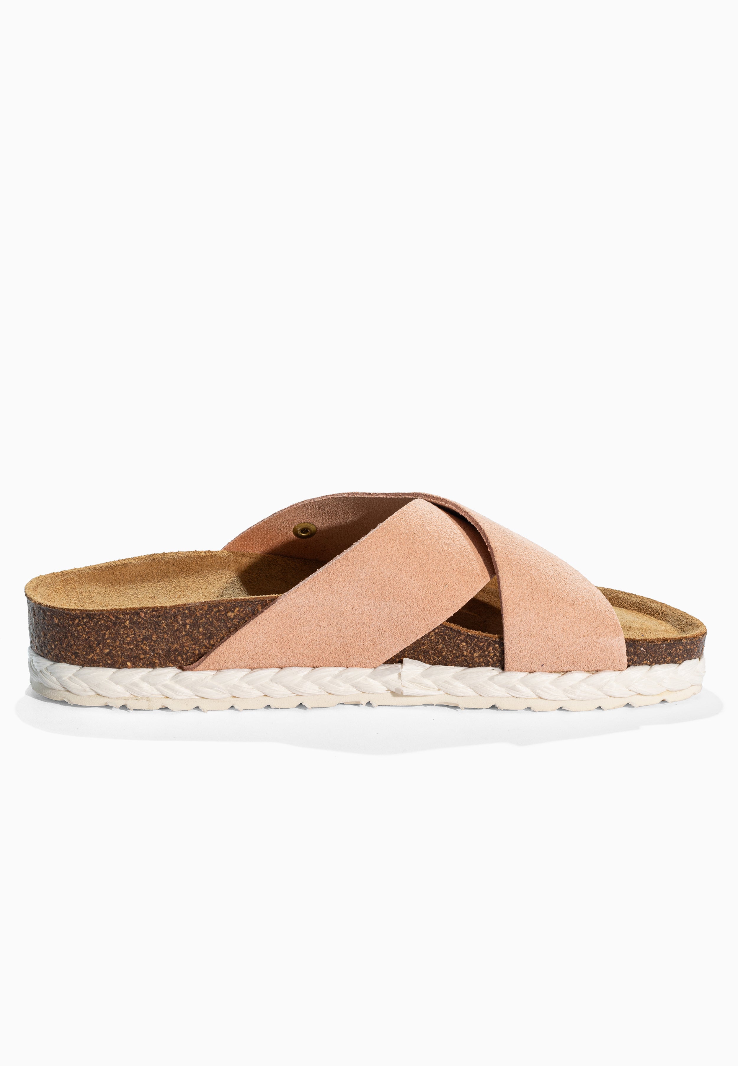 Burgos Peach Suede Leather Sandals