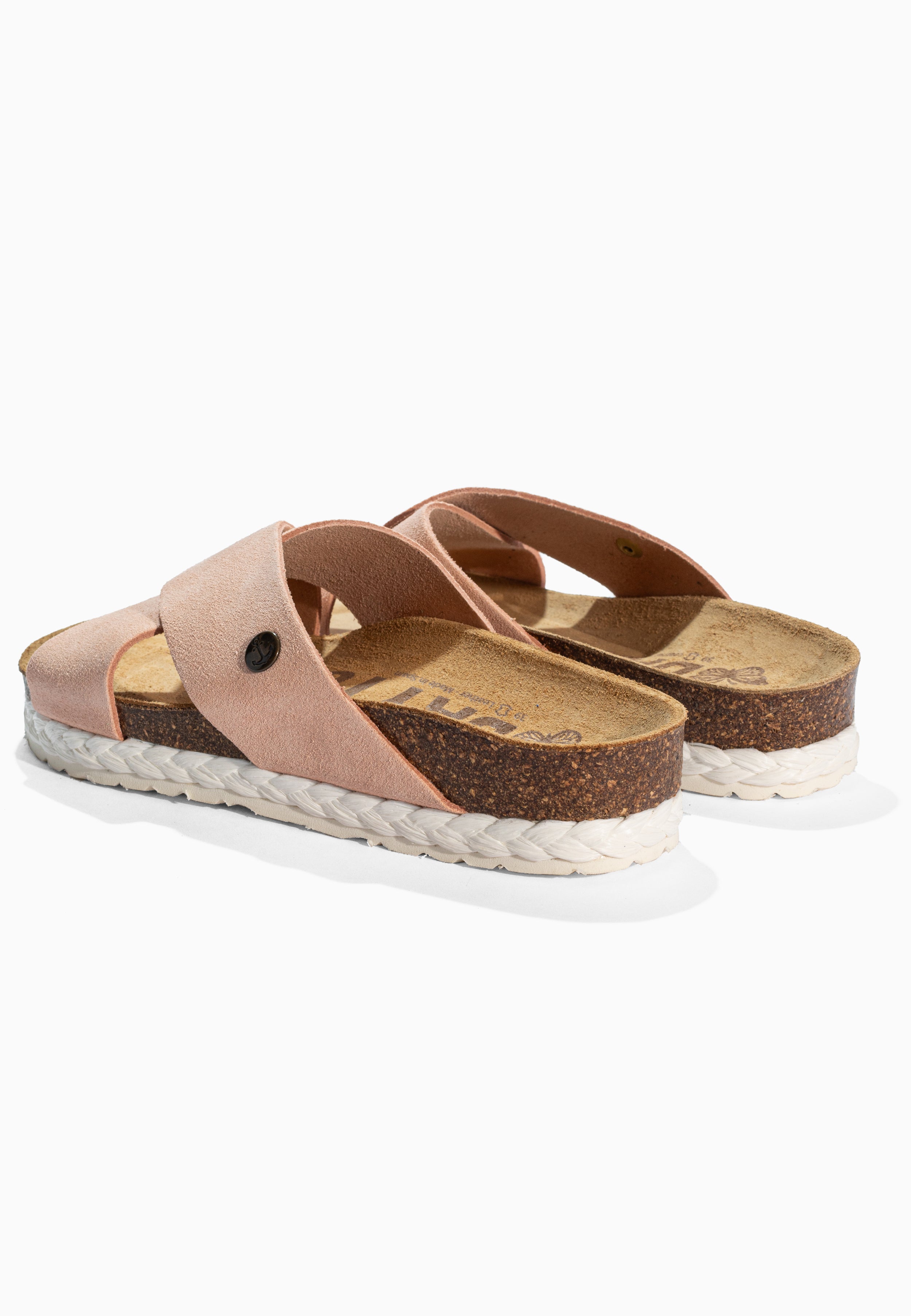 Burgos Peach Suede Leather Sandals