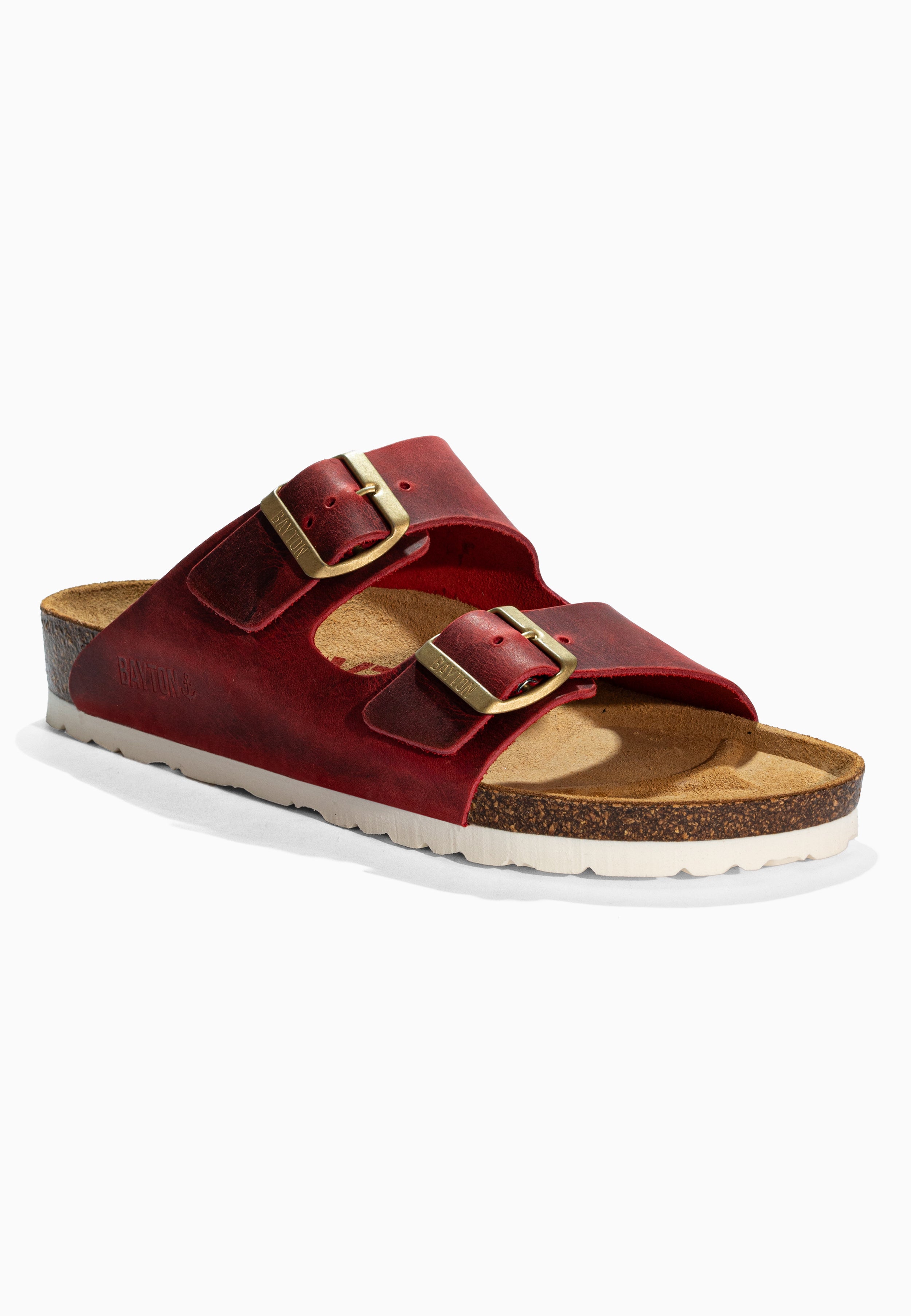 Atlas Red Leather Sandals