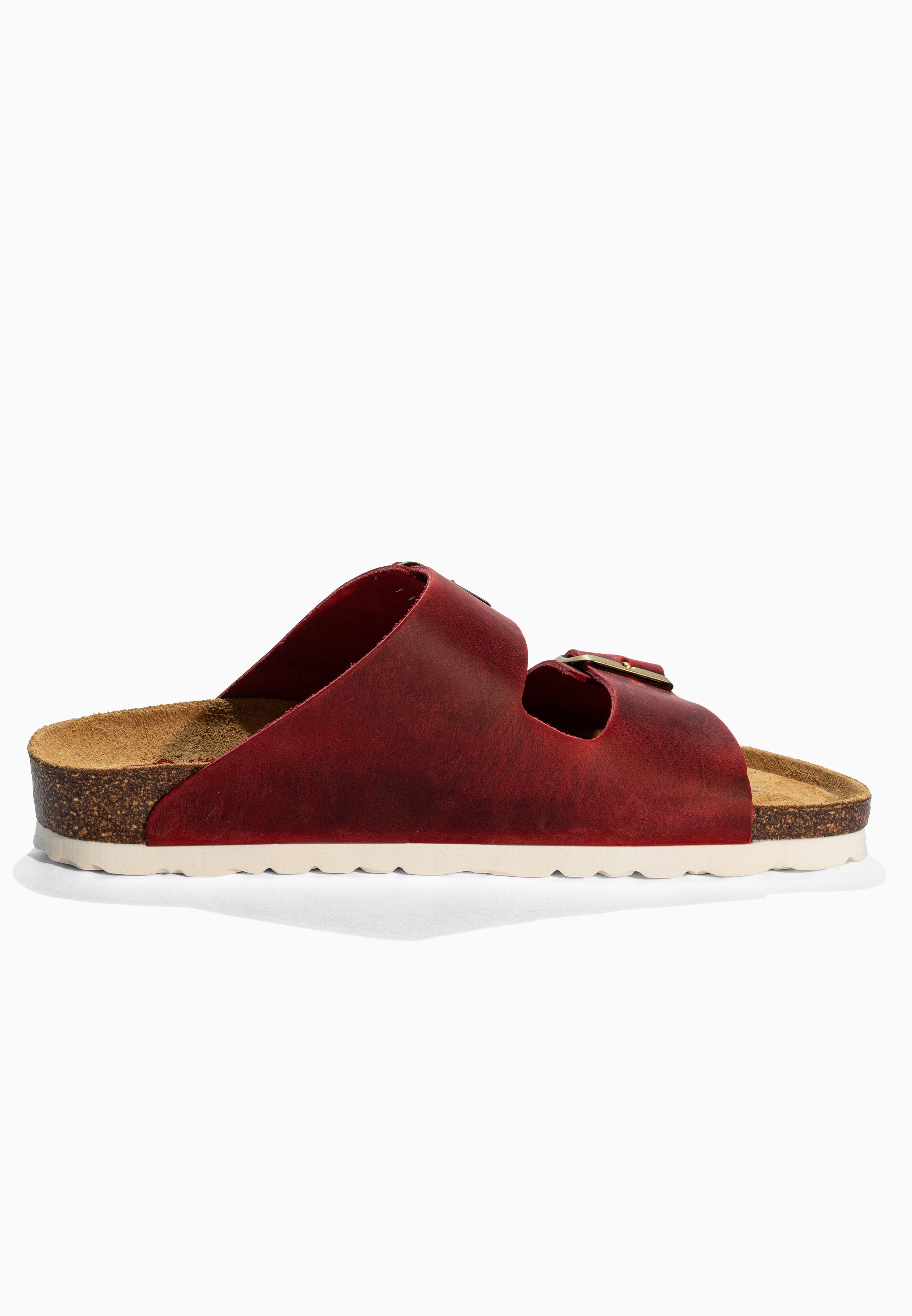 Atlas Red Leather Sandals