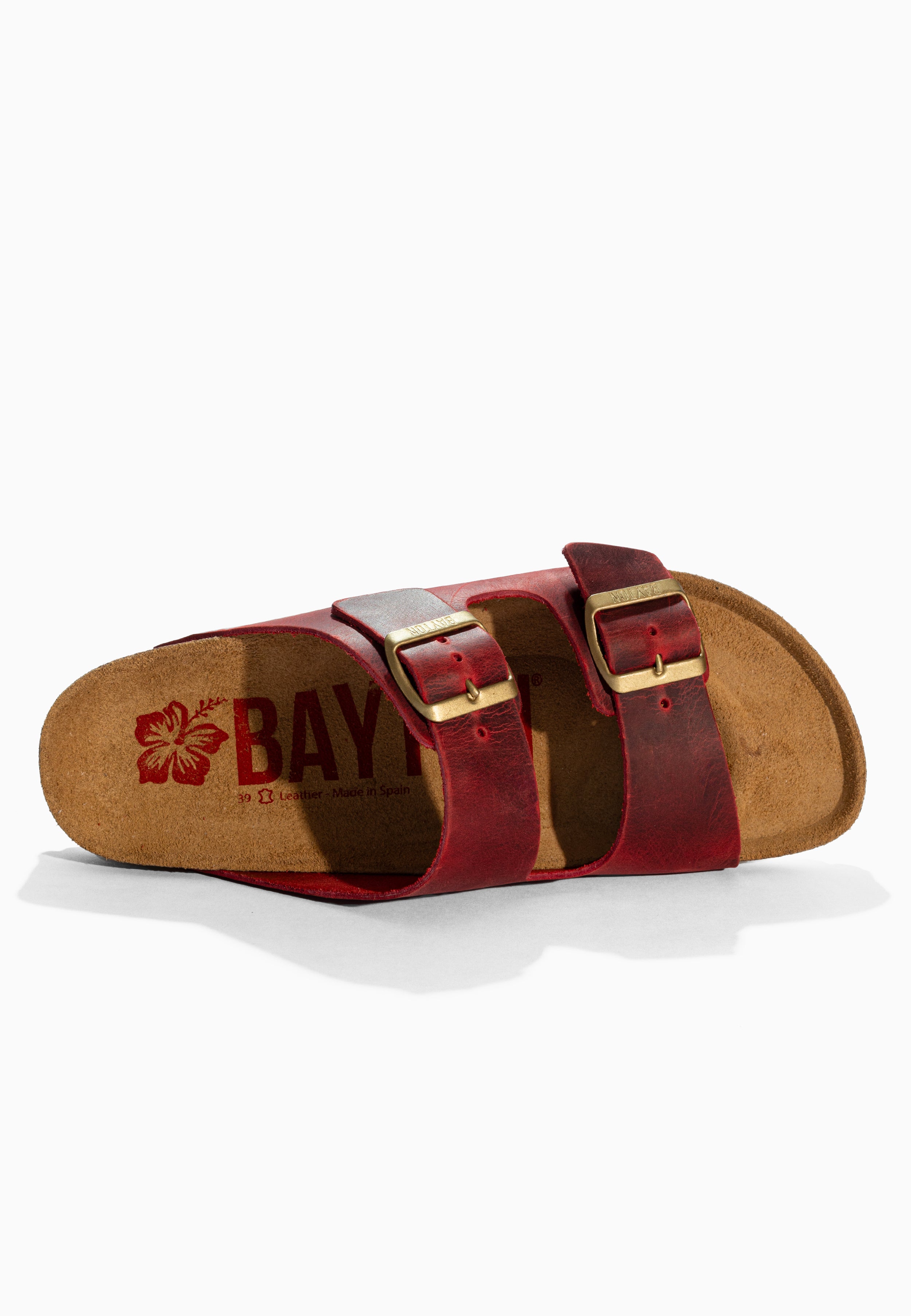 Atlas Red Leather Sandals