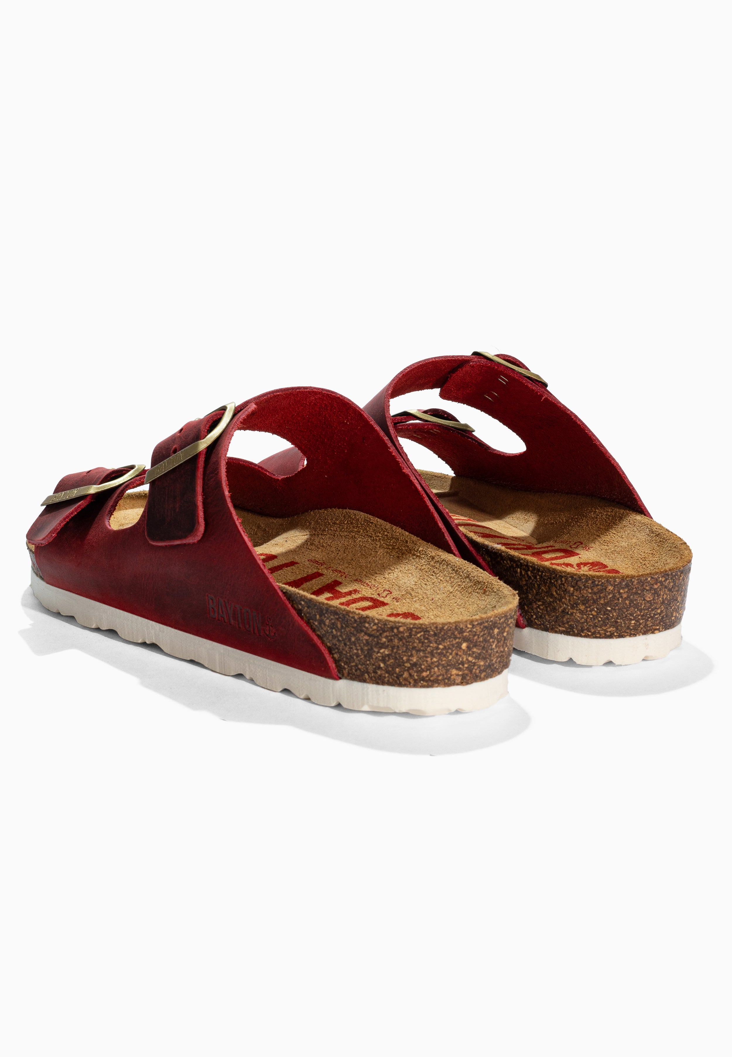 Atlas Red Leather Sandals