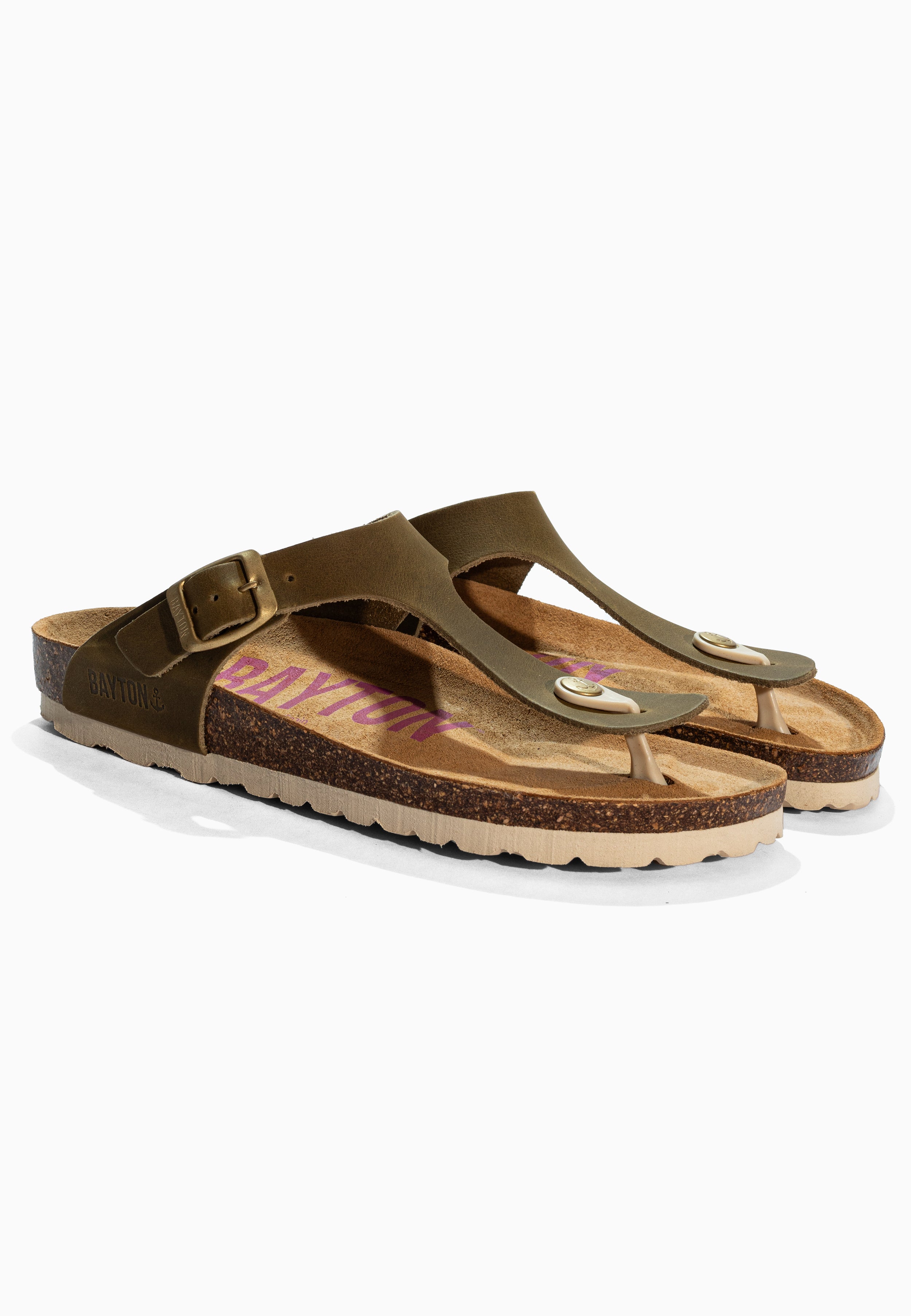 Mercure Khaki Leather Sandals