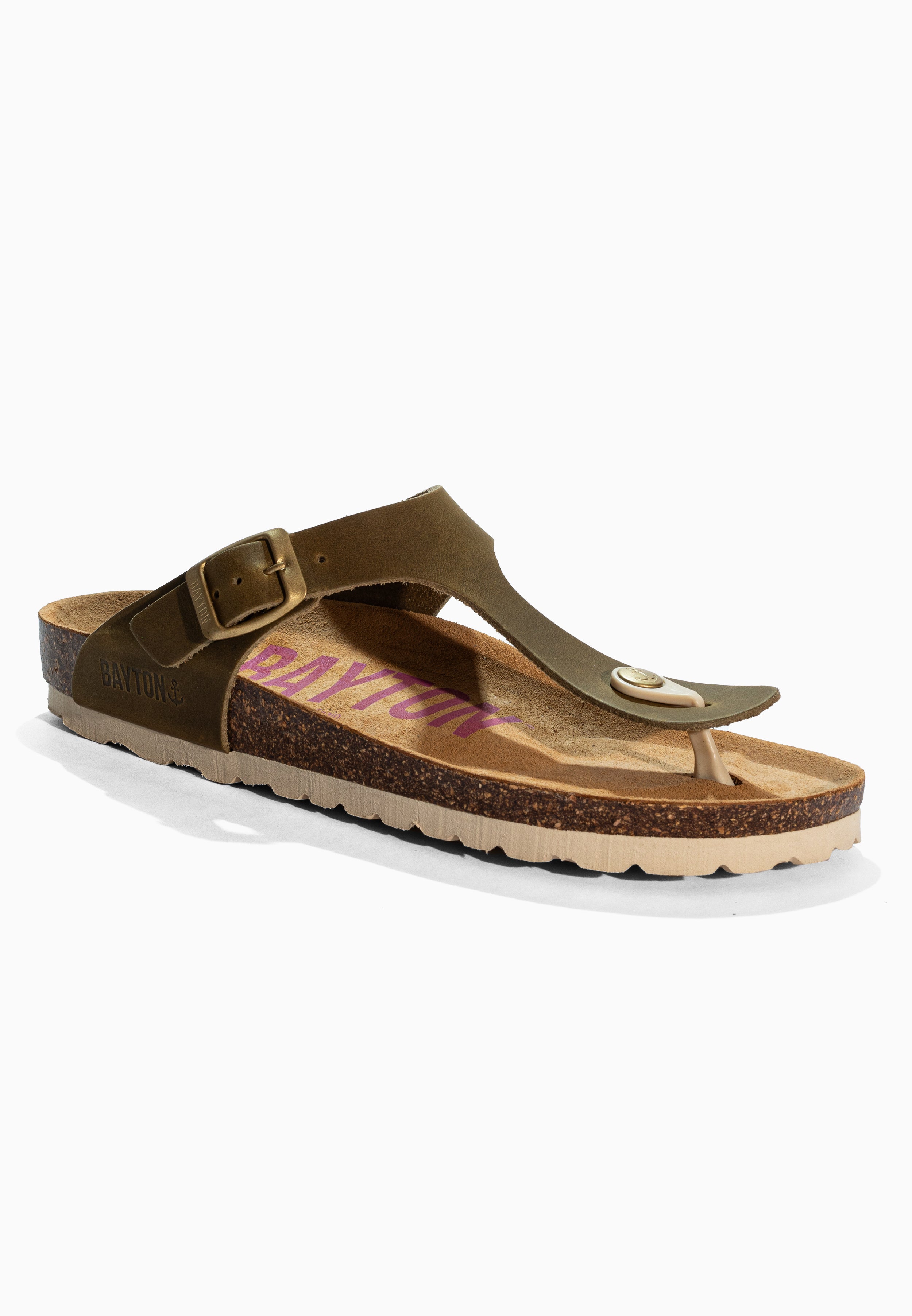 Mercure Khaki Leather Sandals