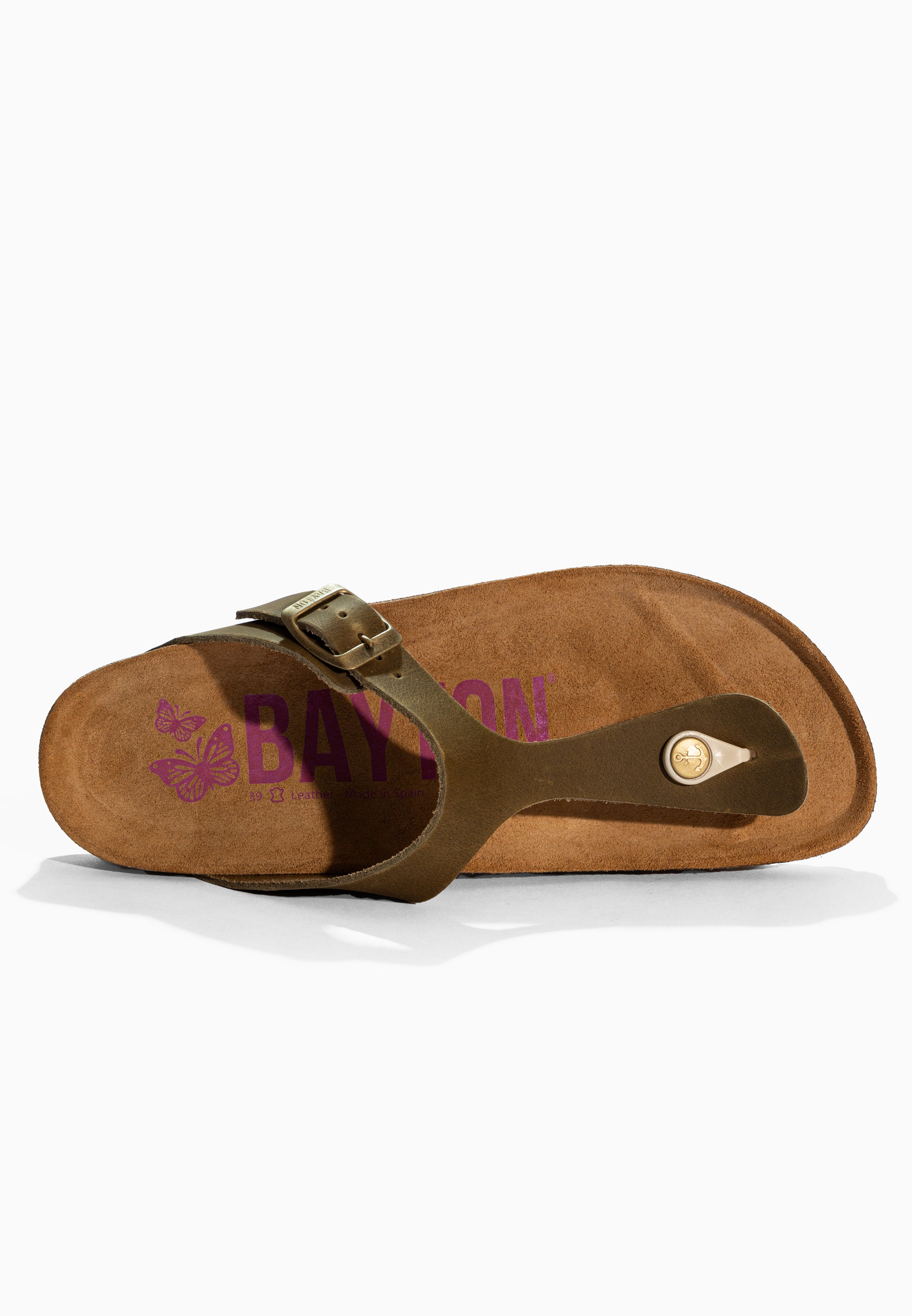 Sandales Mercure Kaki en Cuir