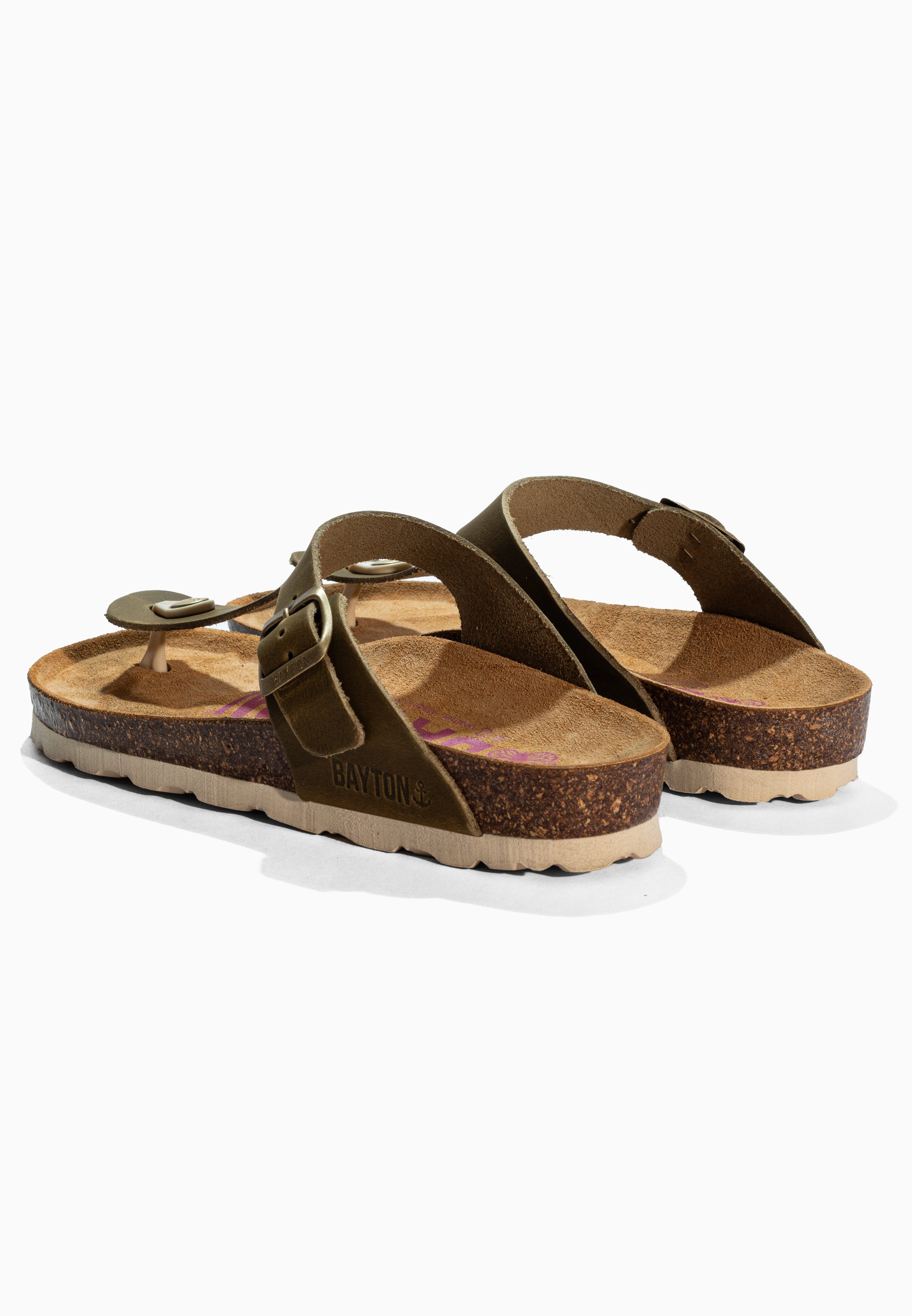 Sandales Mercure Kaki en Cuir