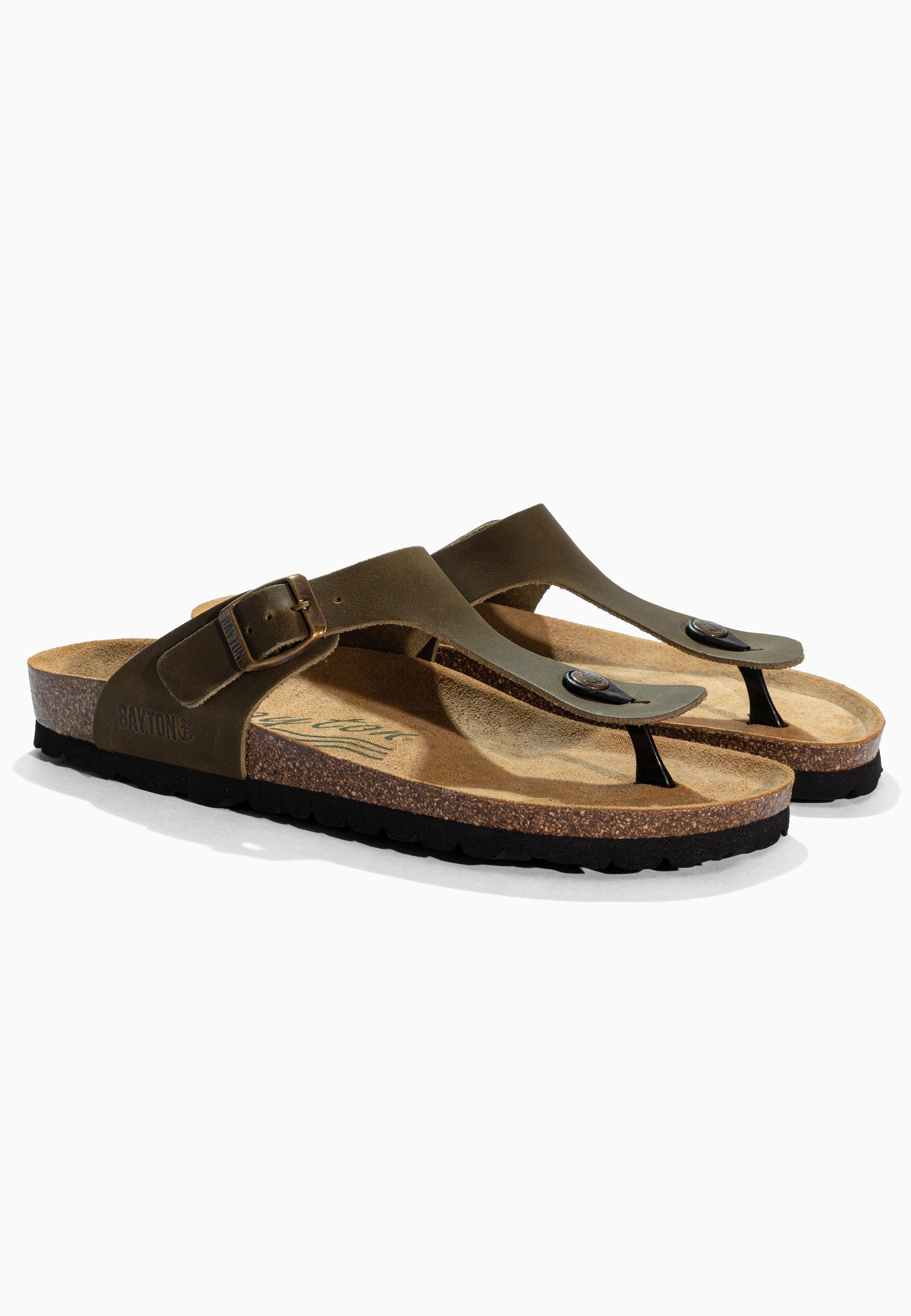 Sandales Mercure Kaki en Cuir