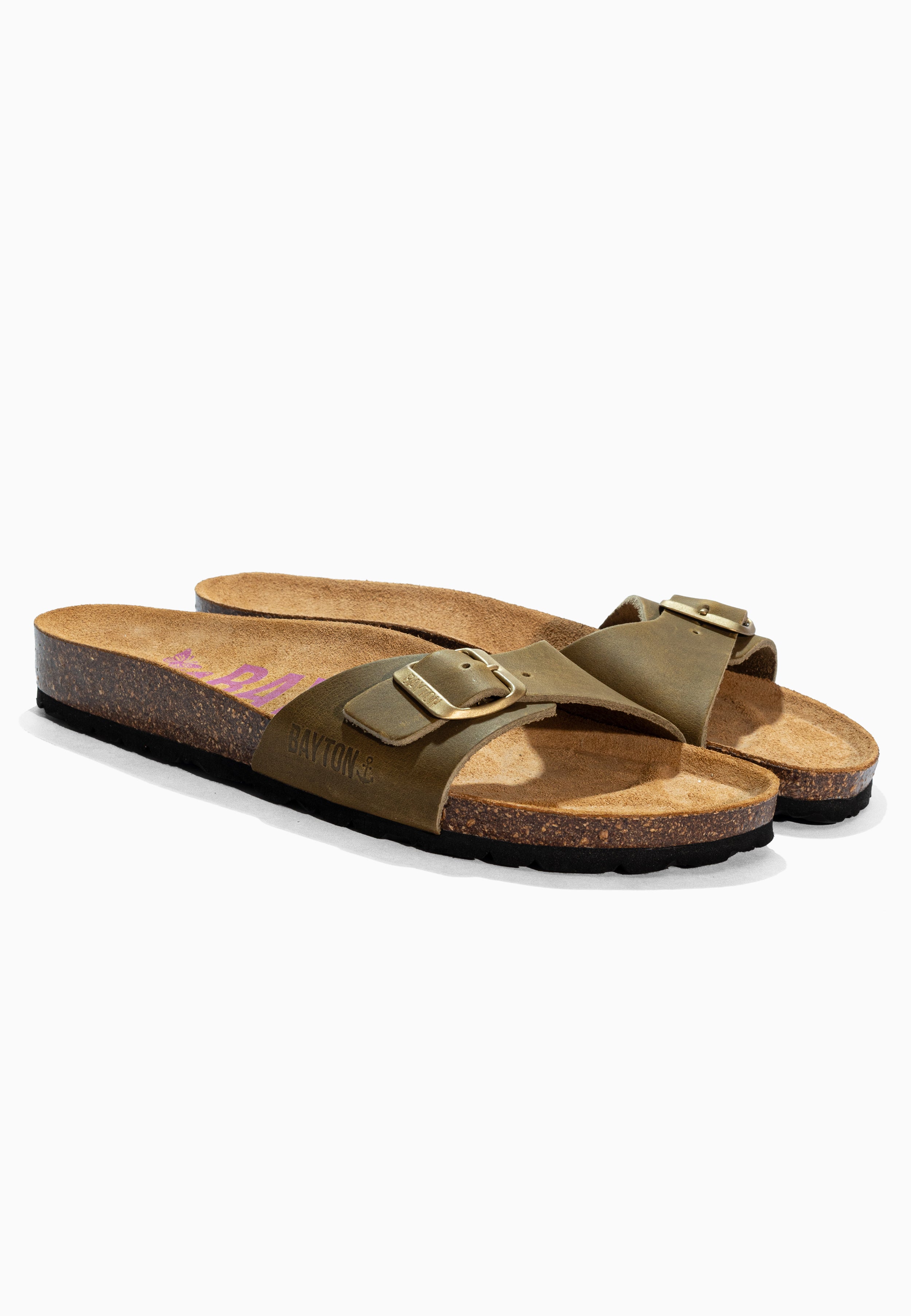 Zephyr Khaki Leather Sandals