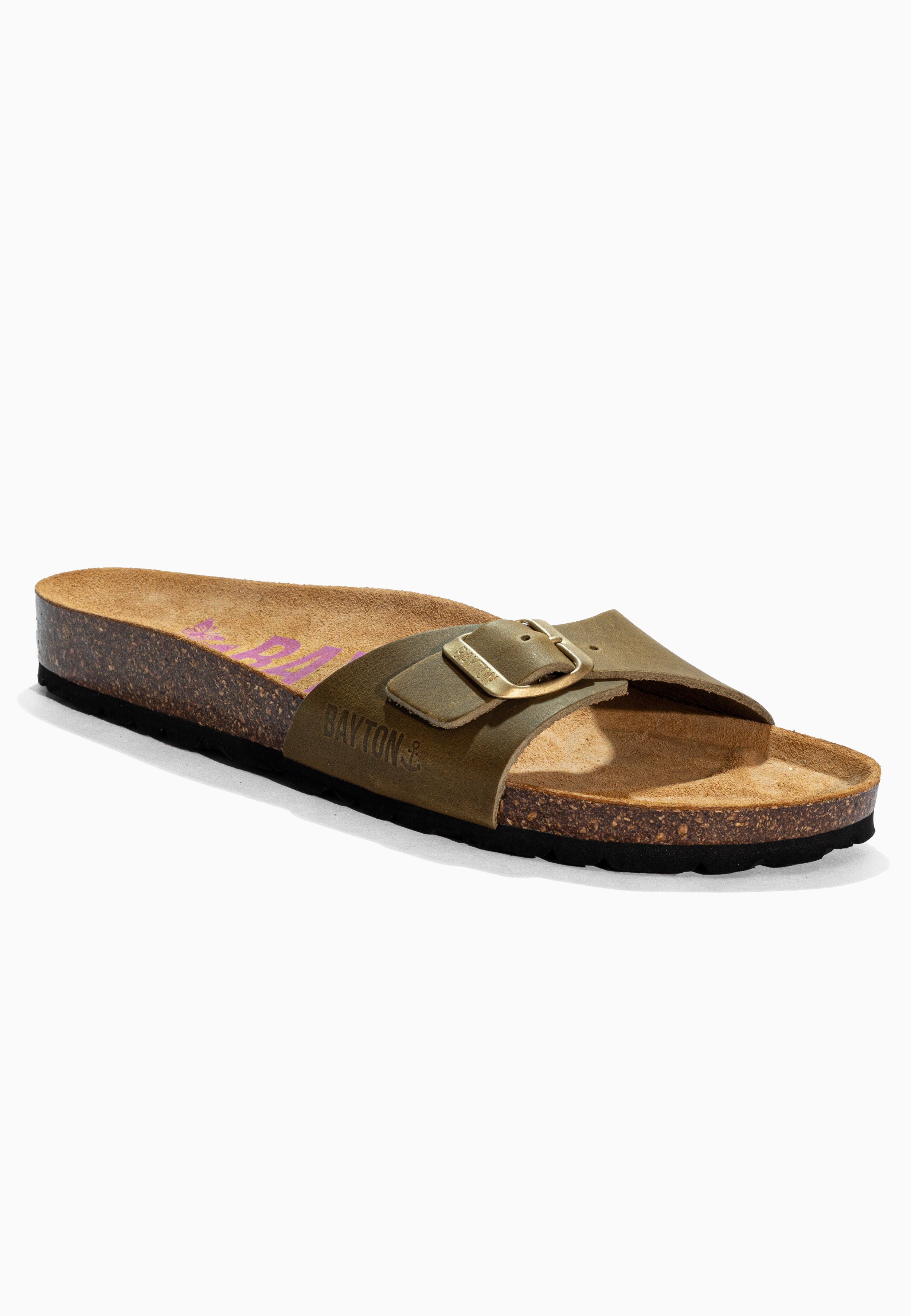 Zephyr Khaki Leather Sandals