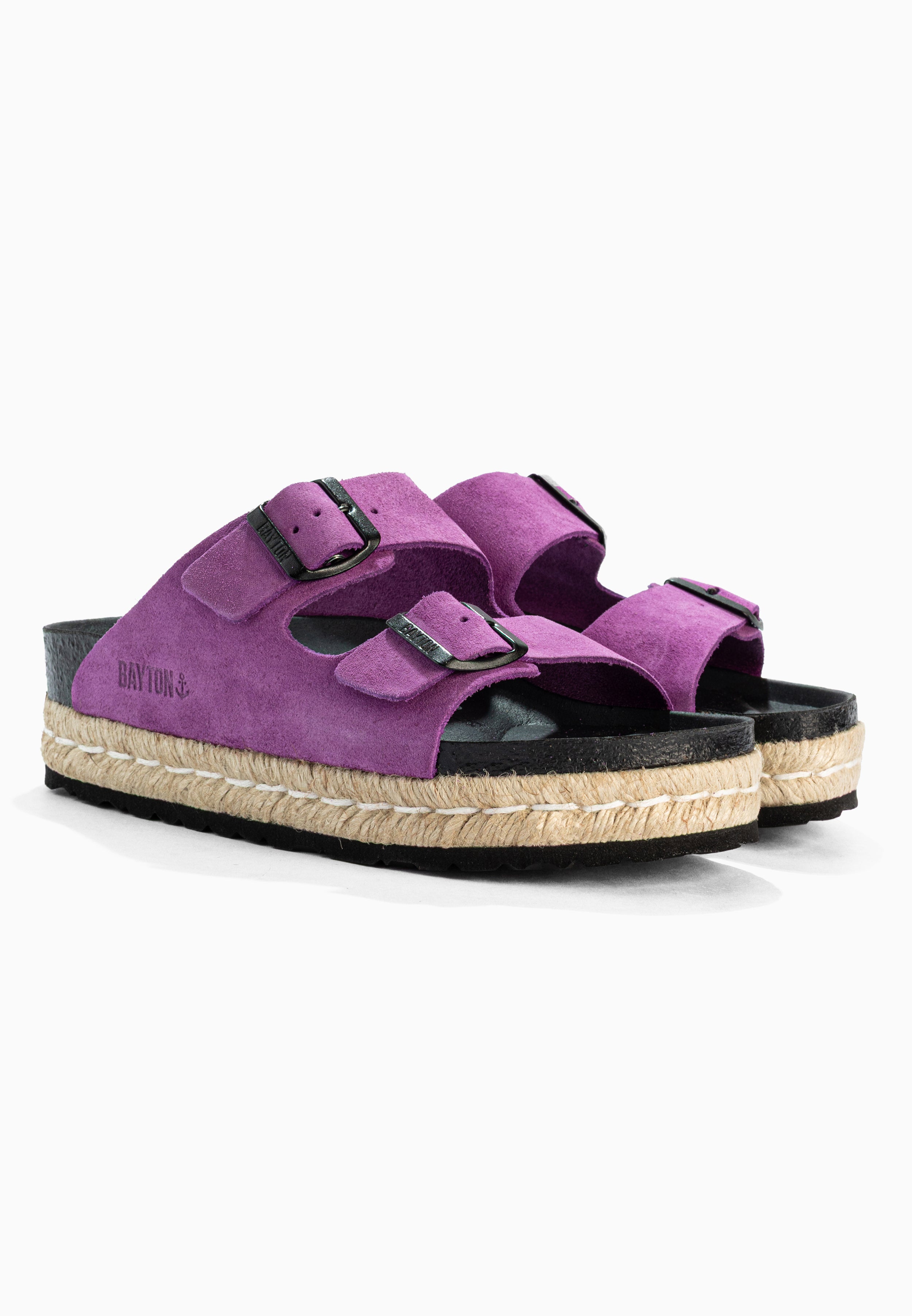 Sandales Alcee Violet en Cuir Suédé