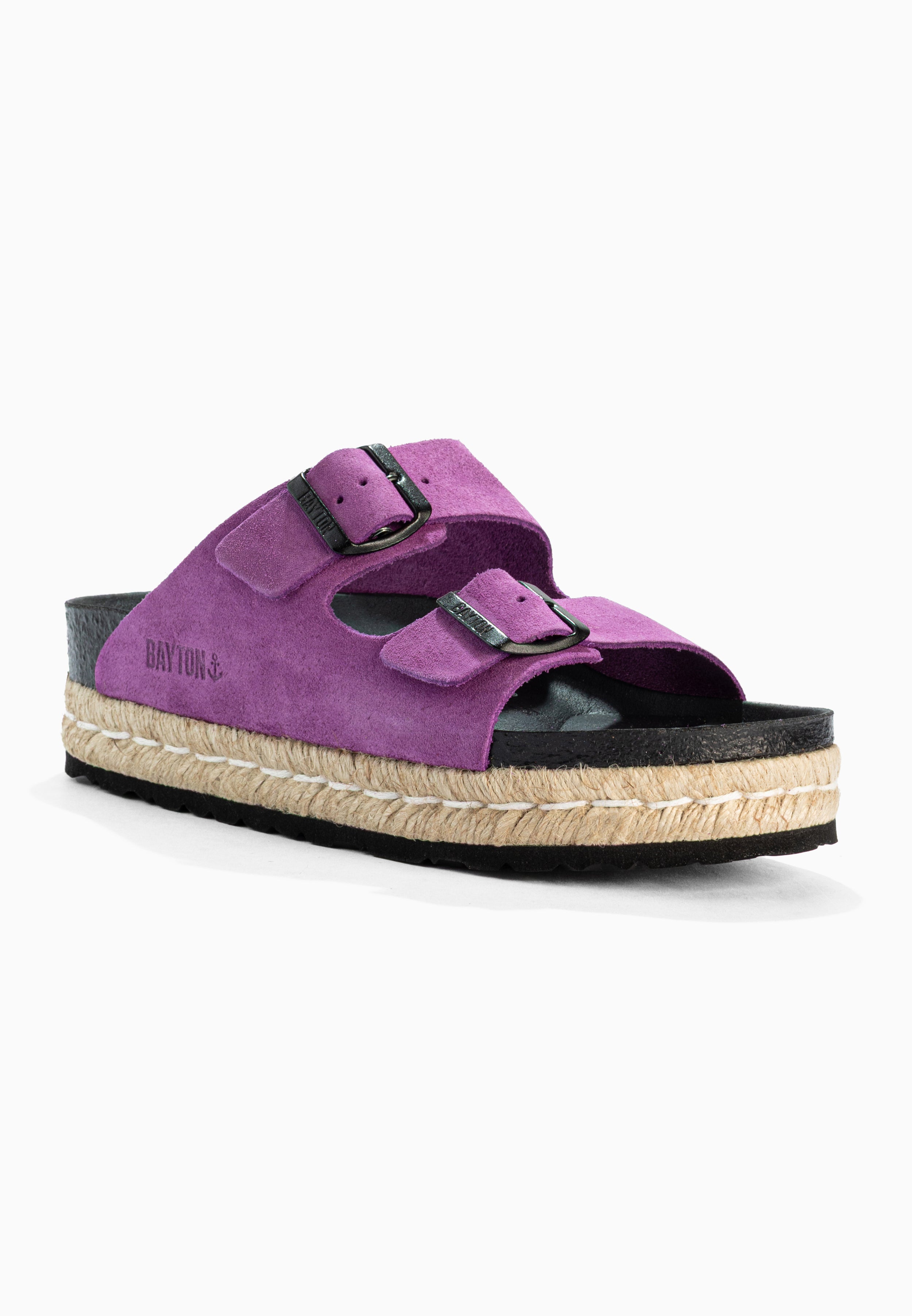 Sandales Alcee Violet en Cuir Suédé