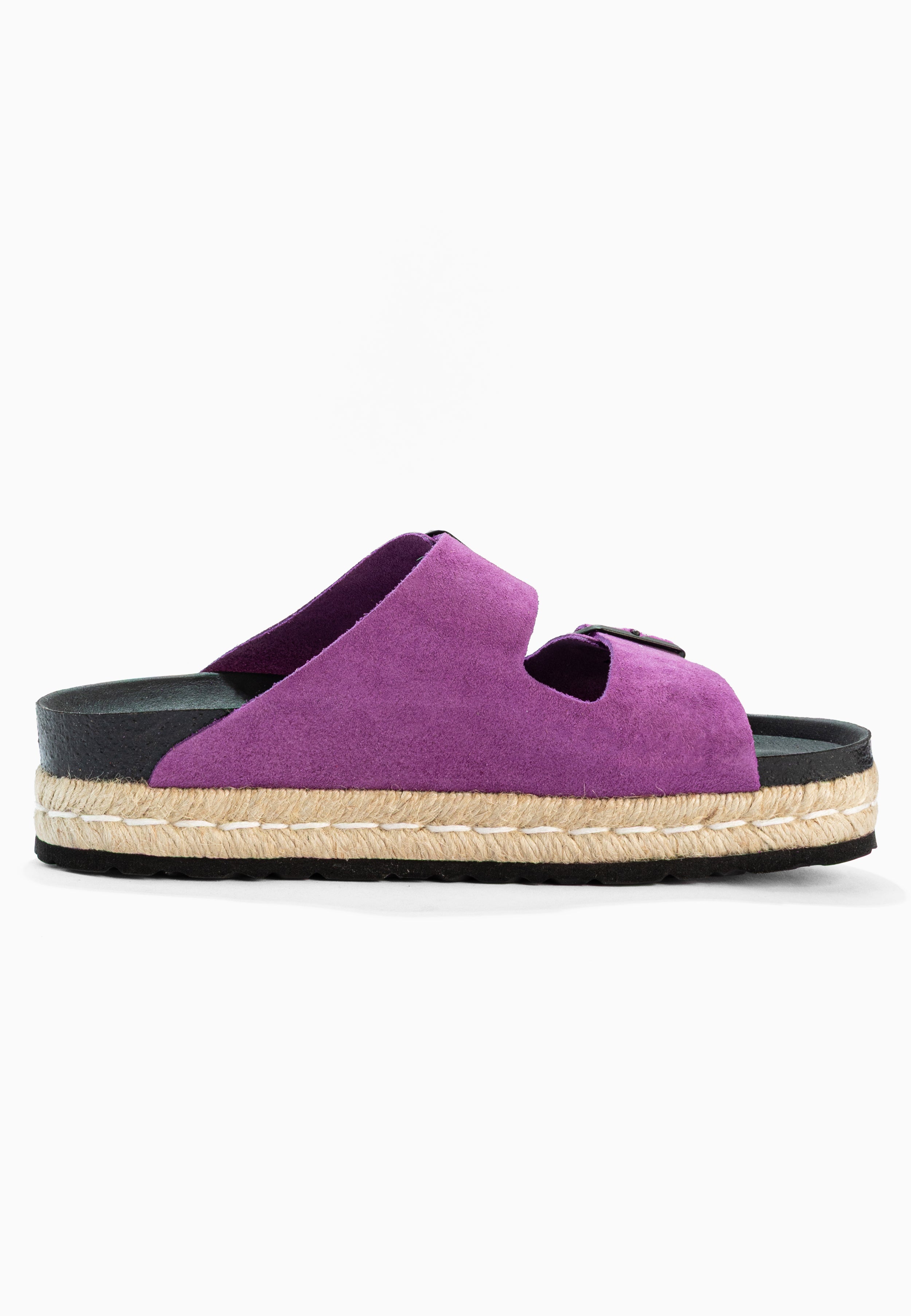 Sandales Alcee Violet en Cuir Suédé