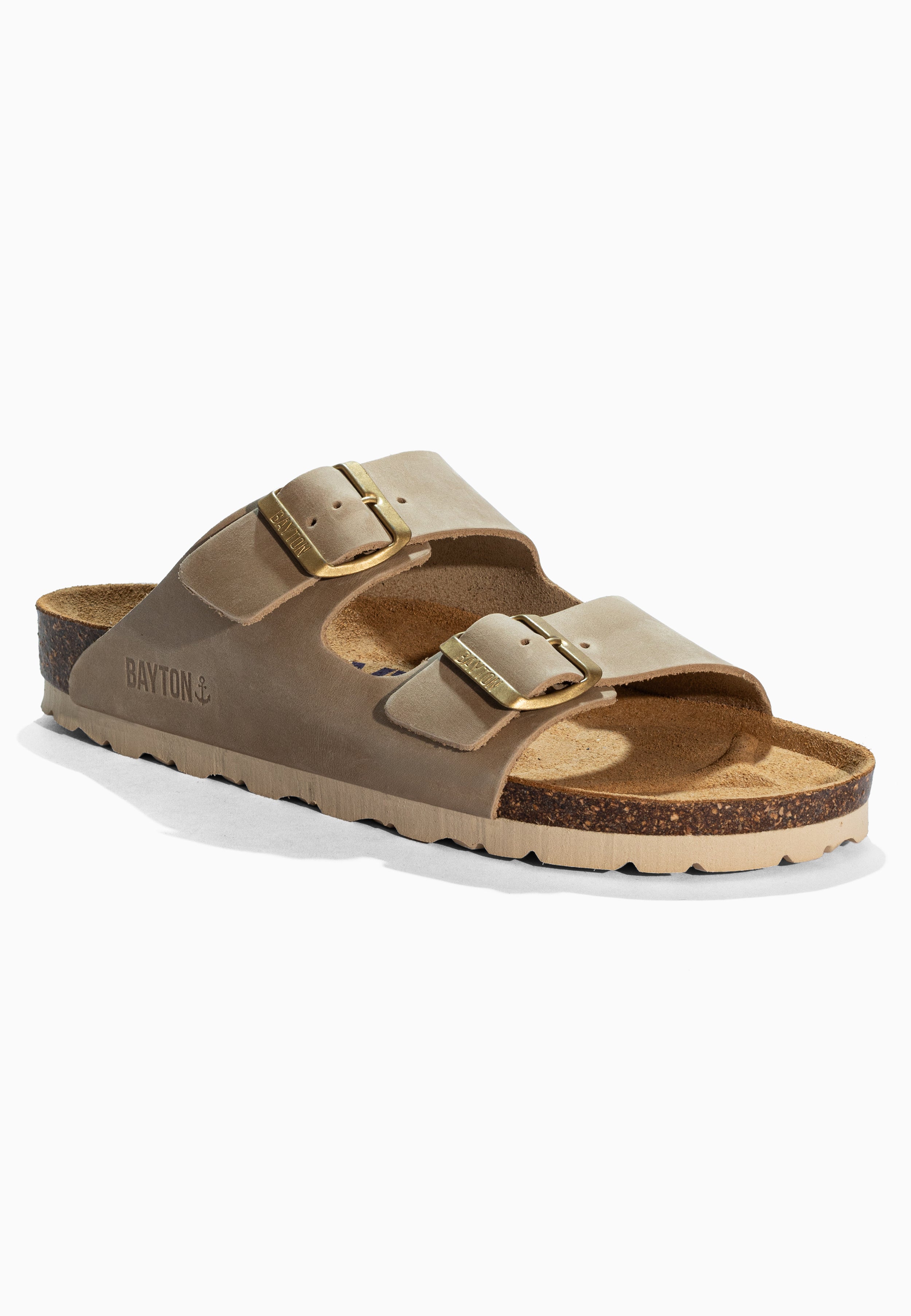 Atlas Beige Leather Sandals