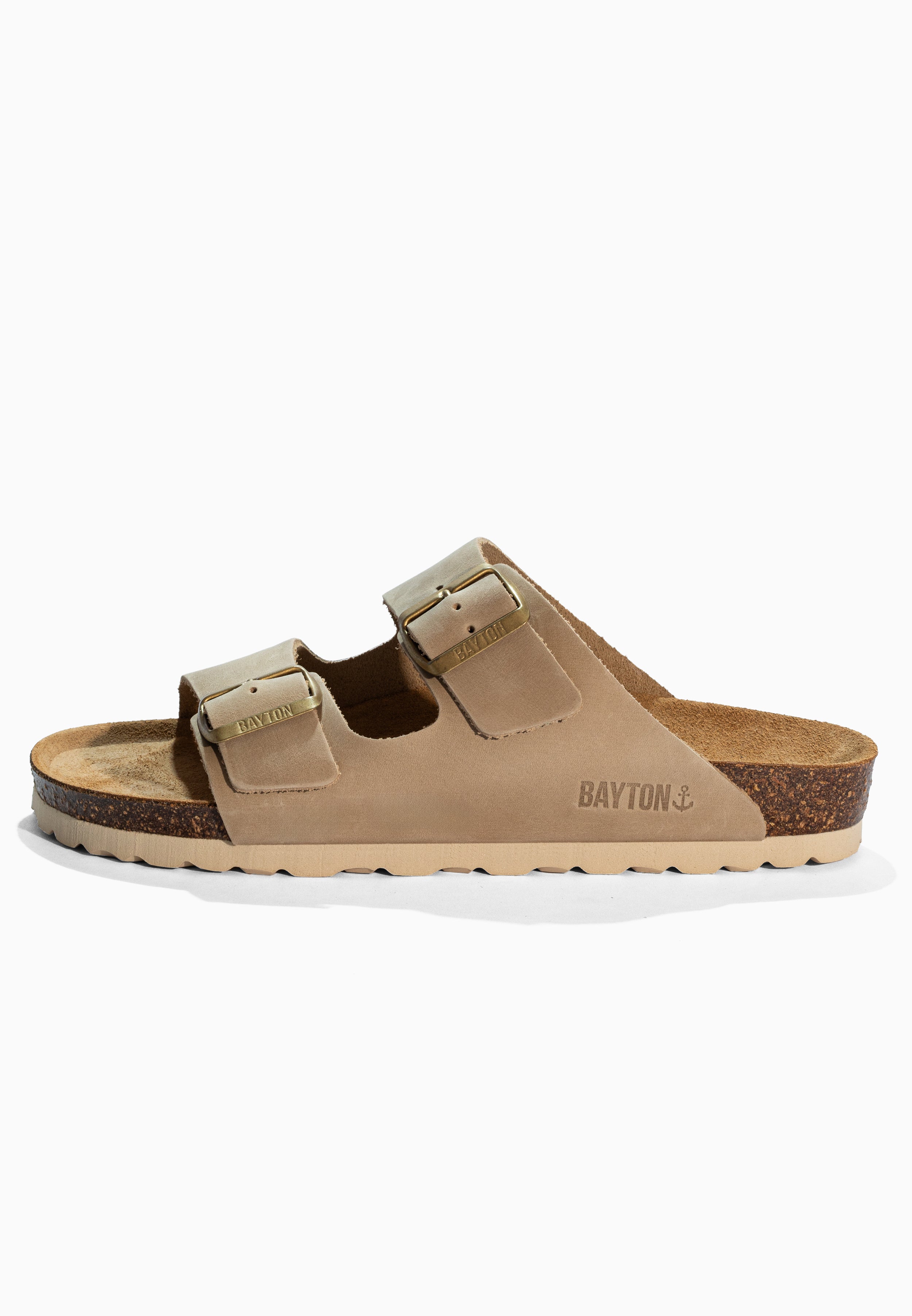 Atlas Beige Leather Sandals