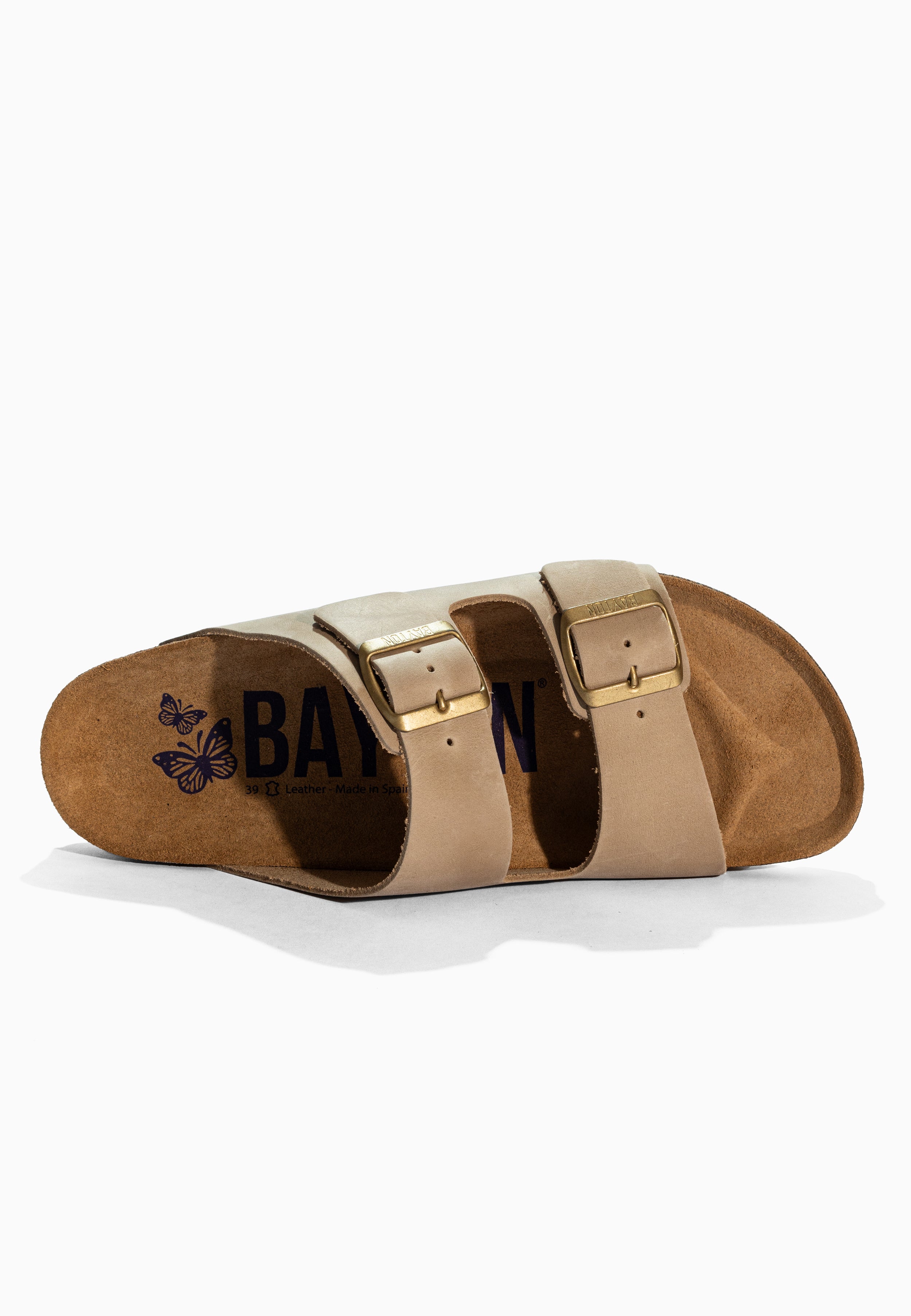 Atlas Beige Leather Sandals