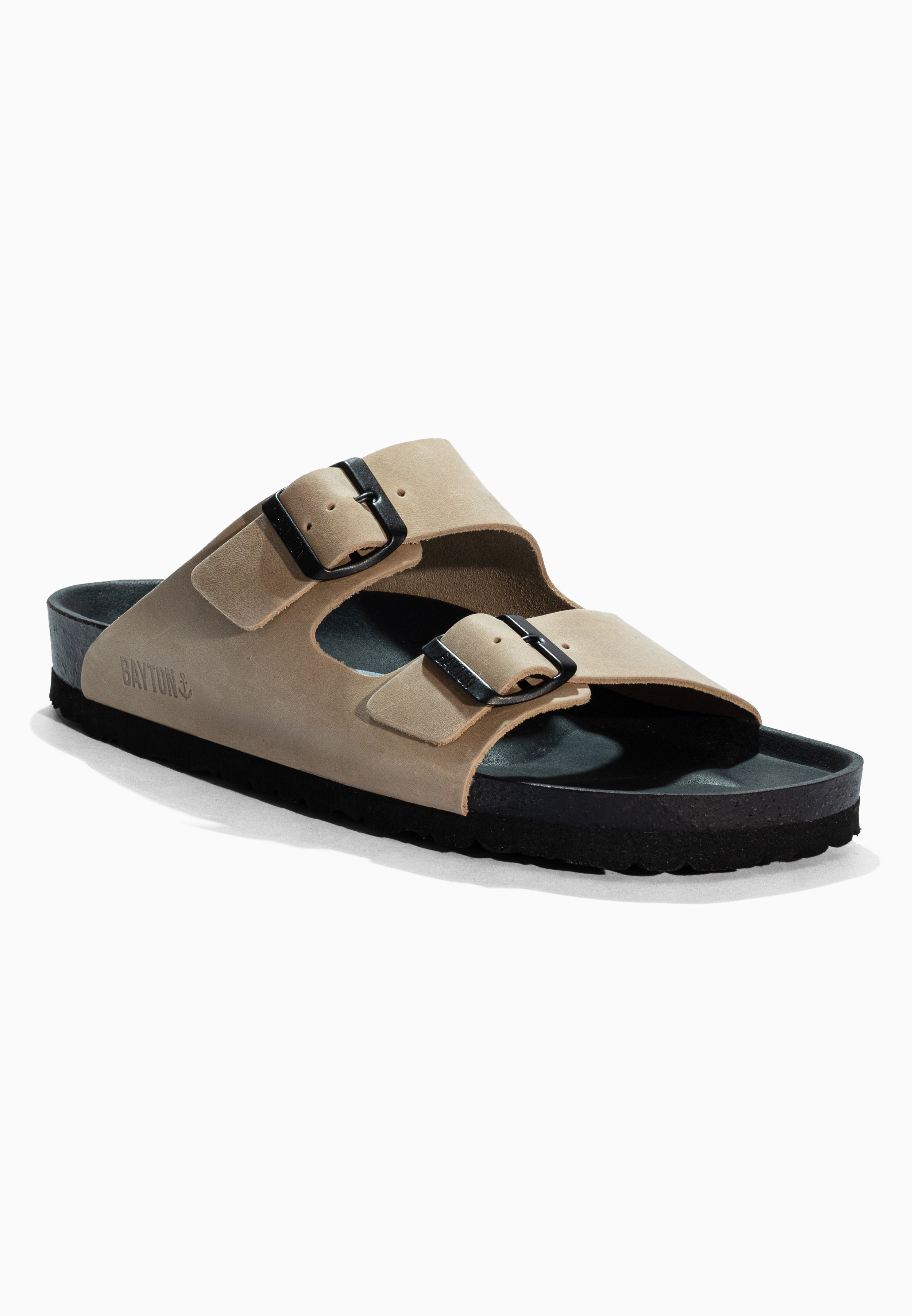 Atlas Beige Leather Sandals