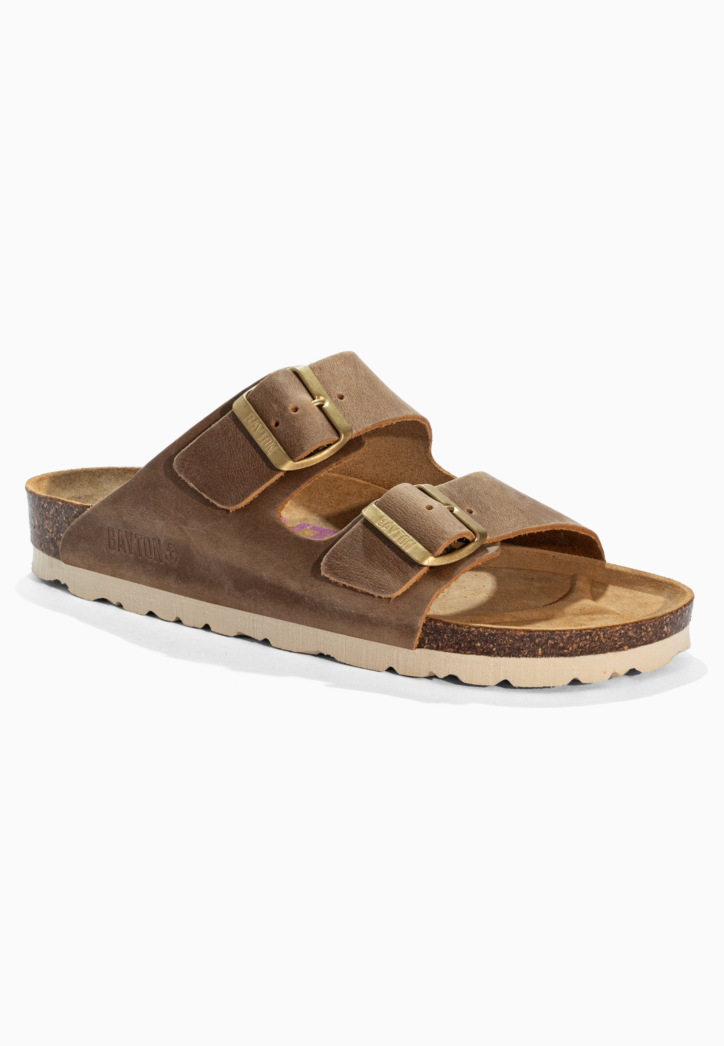 Atlas Beige Leather Sandals