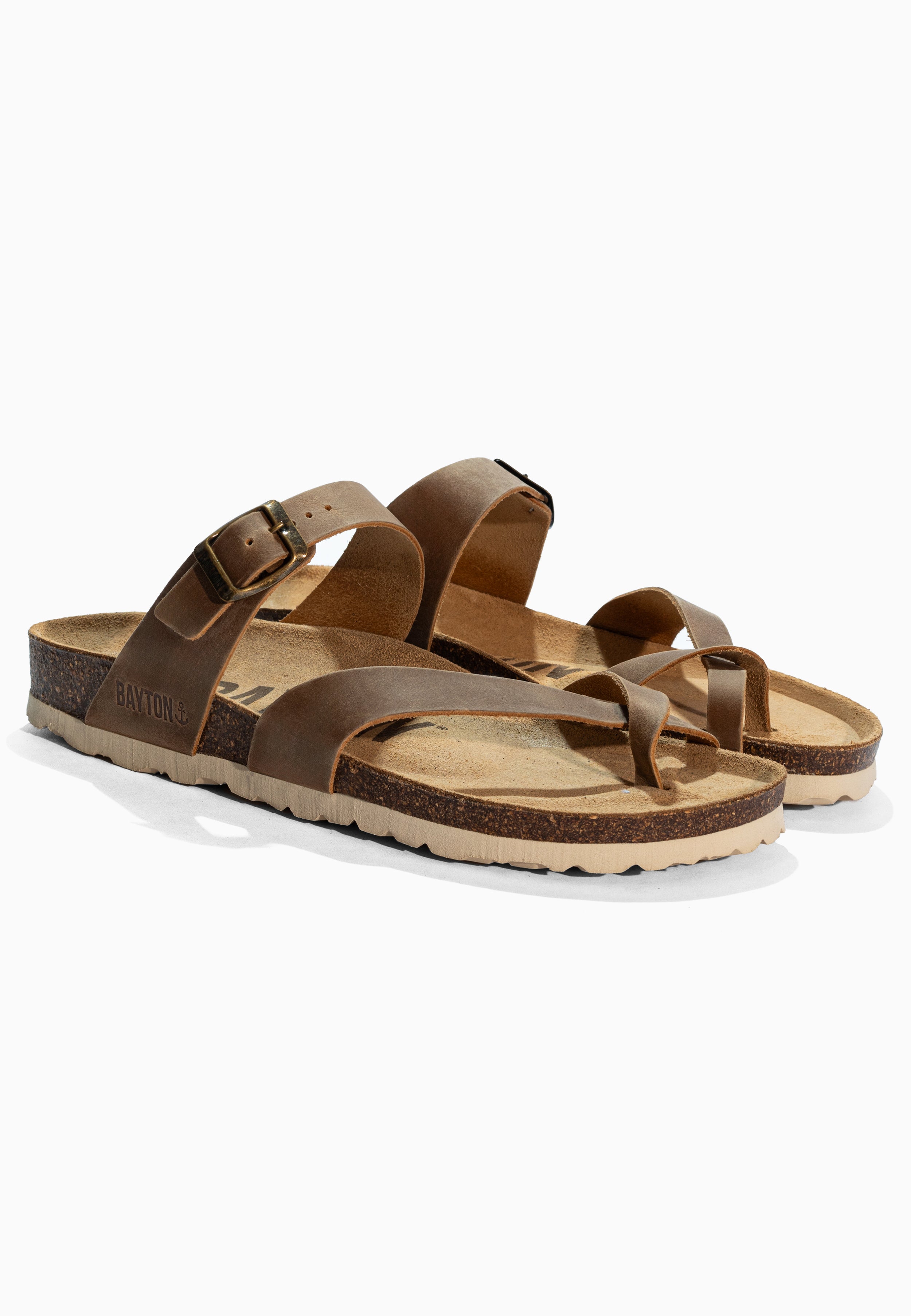 Diane Beige Leather Sandals